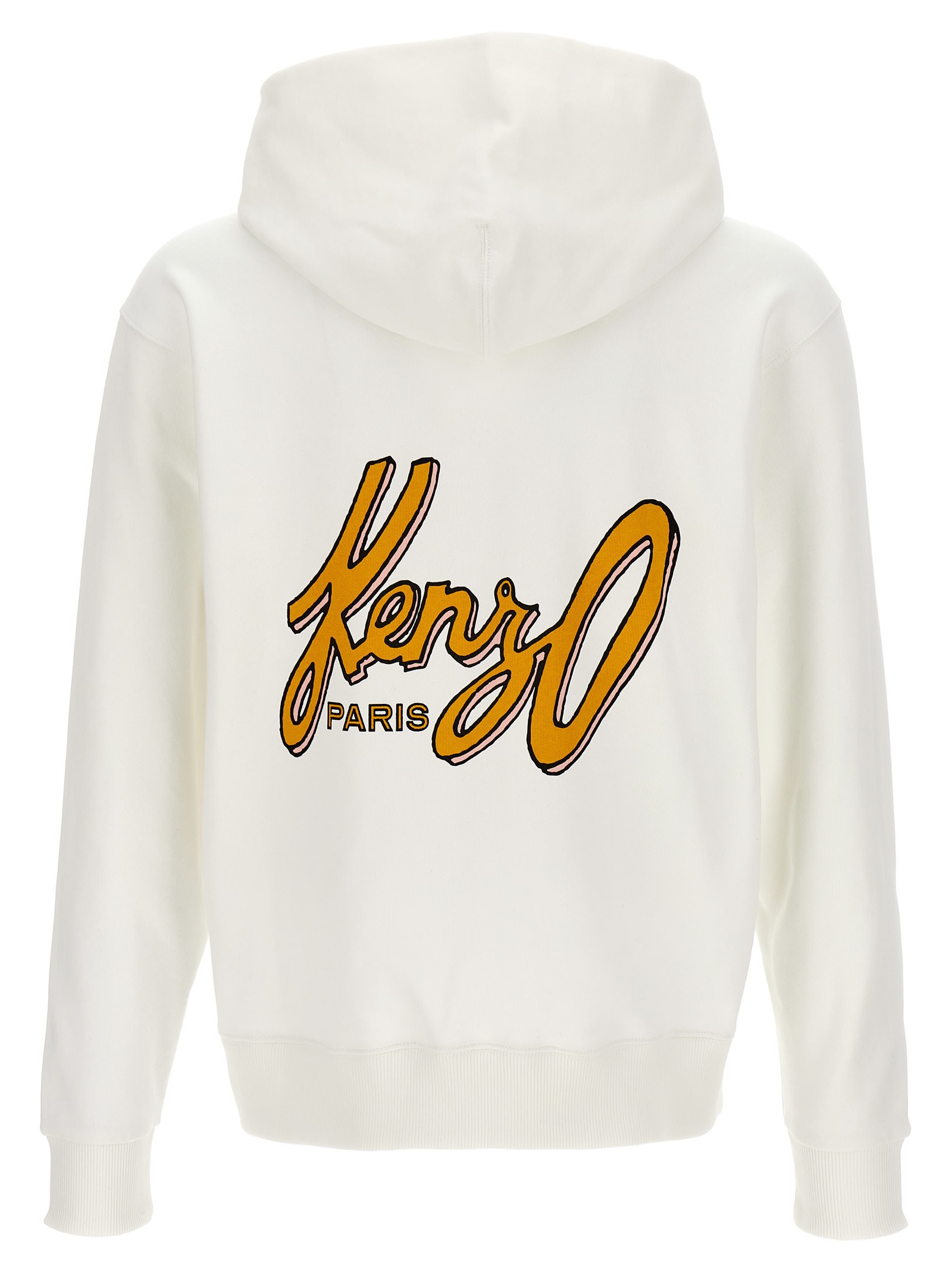 Shop Kenzo Archive Logo Hoodie In White