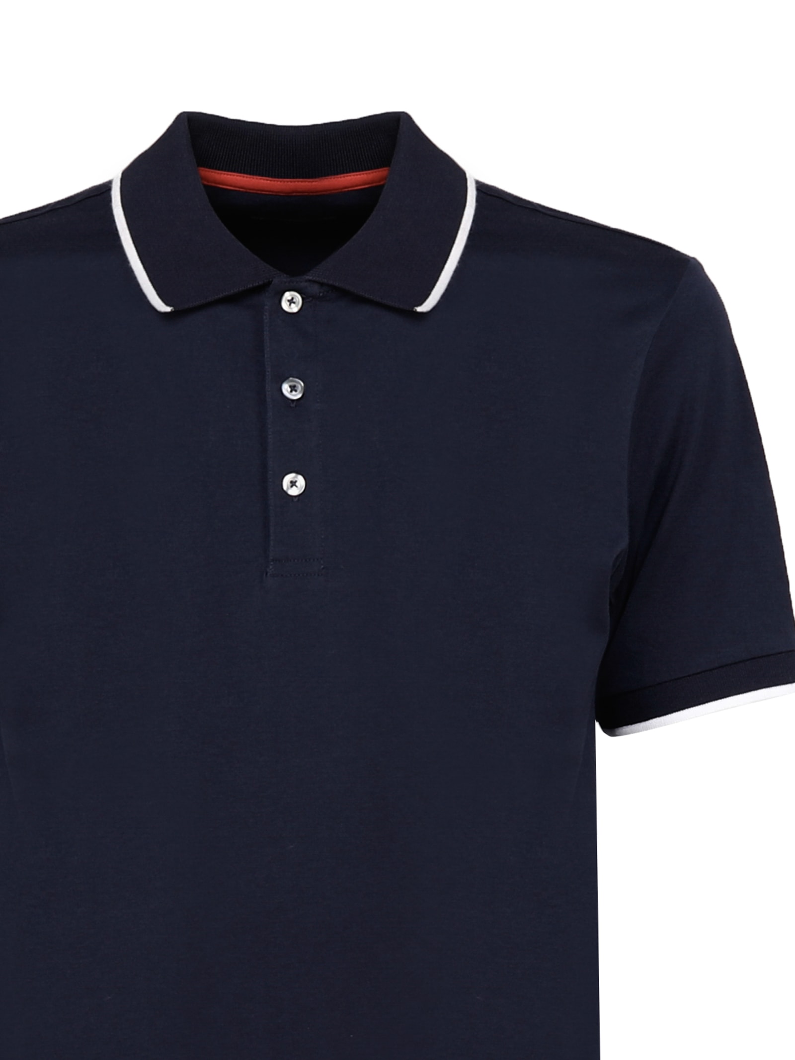 Shop Fay Polo T-shirt In Cotton In Blue
