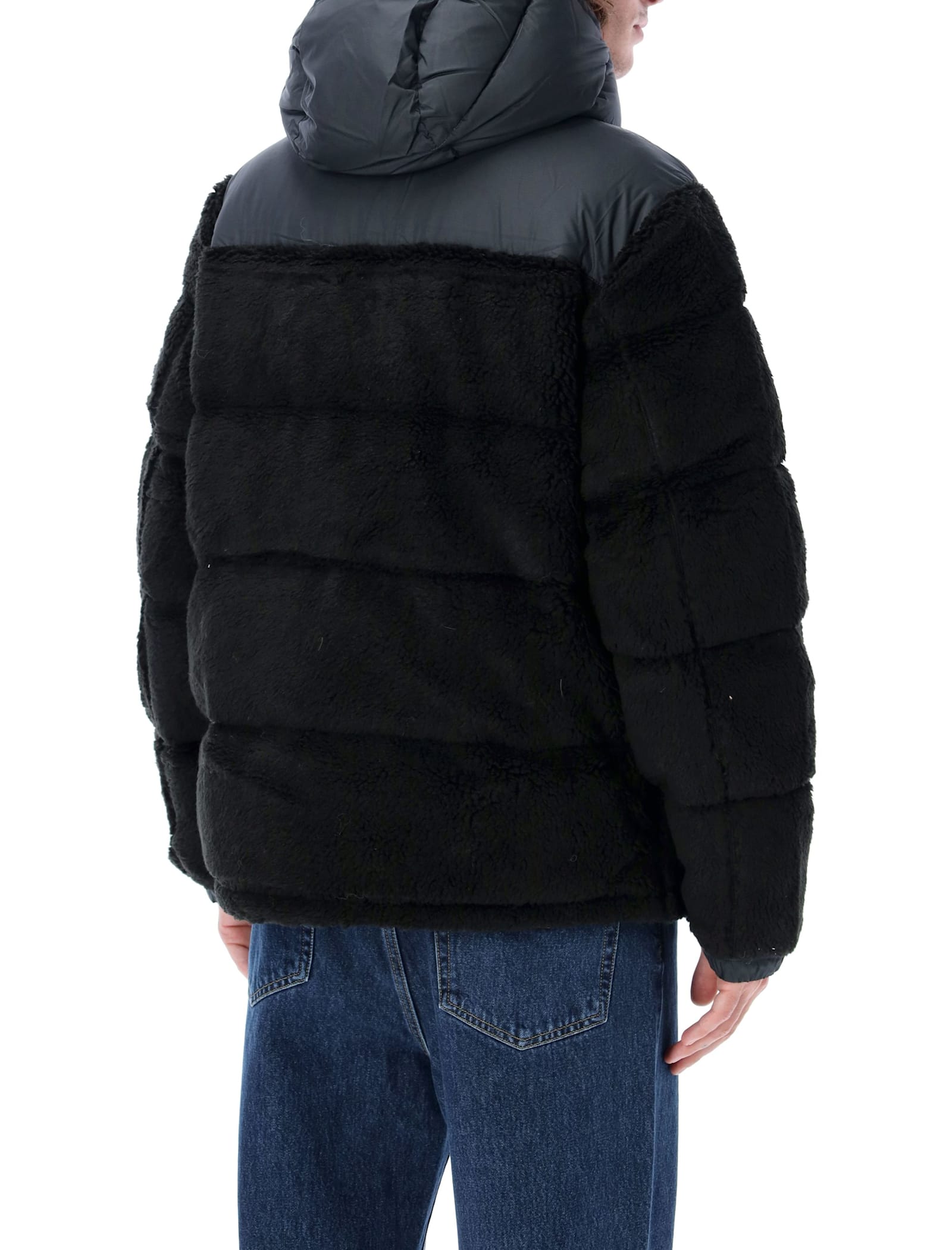 Shop Polo Ralph Lauren The Gorham Hybrid Down Jacket In Black