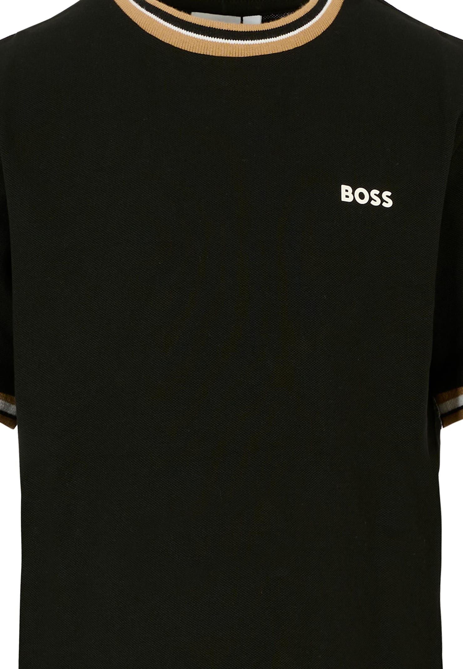 Hugo Boss Black T-shirt For Boy With With Logo In Black