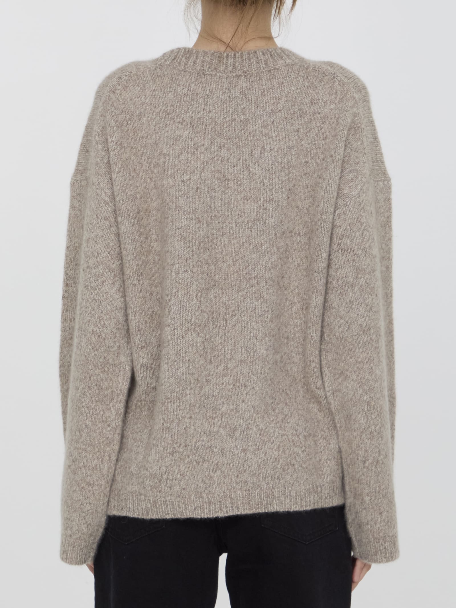 Shop Allude Cashmere And Silk Jumper In Beige