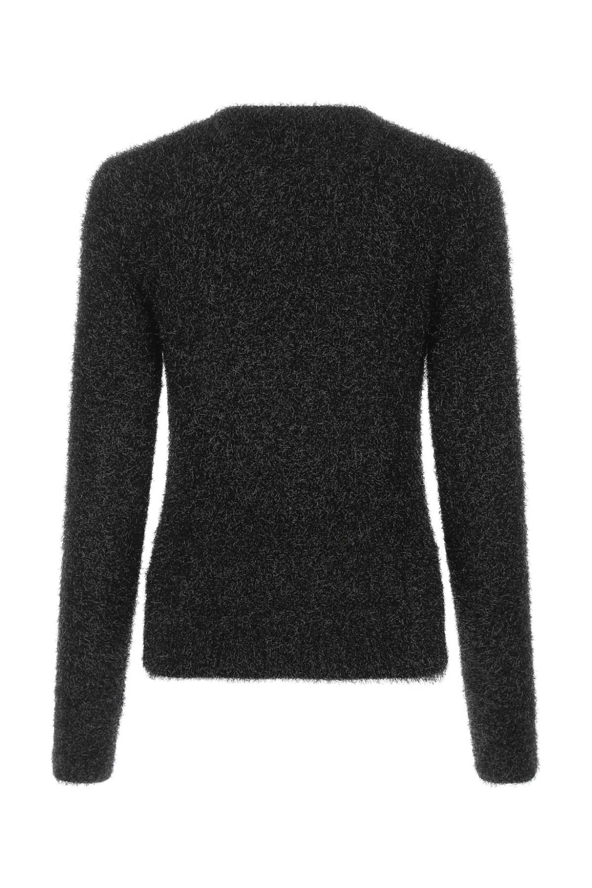 Loewe Crew Neck Fuzzy Texture Long Sleeves Sweater In Gray