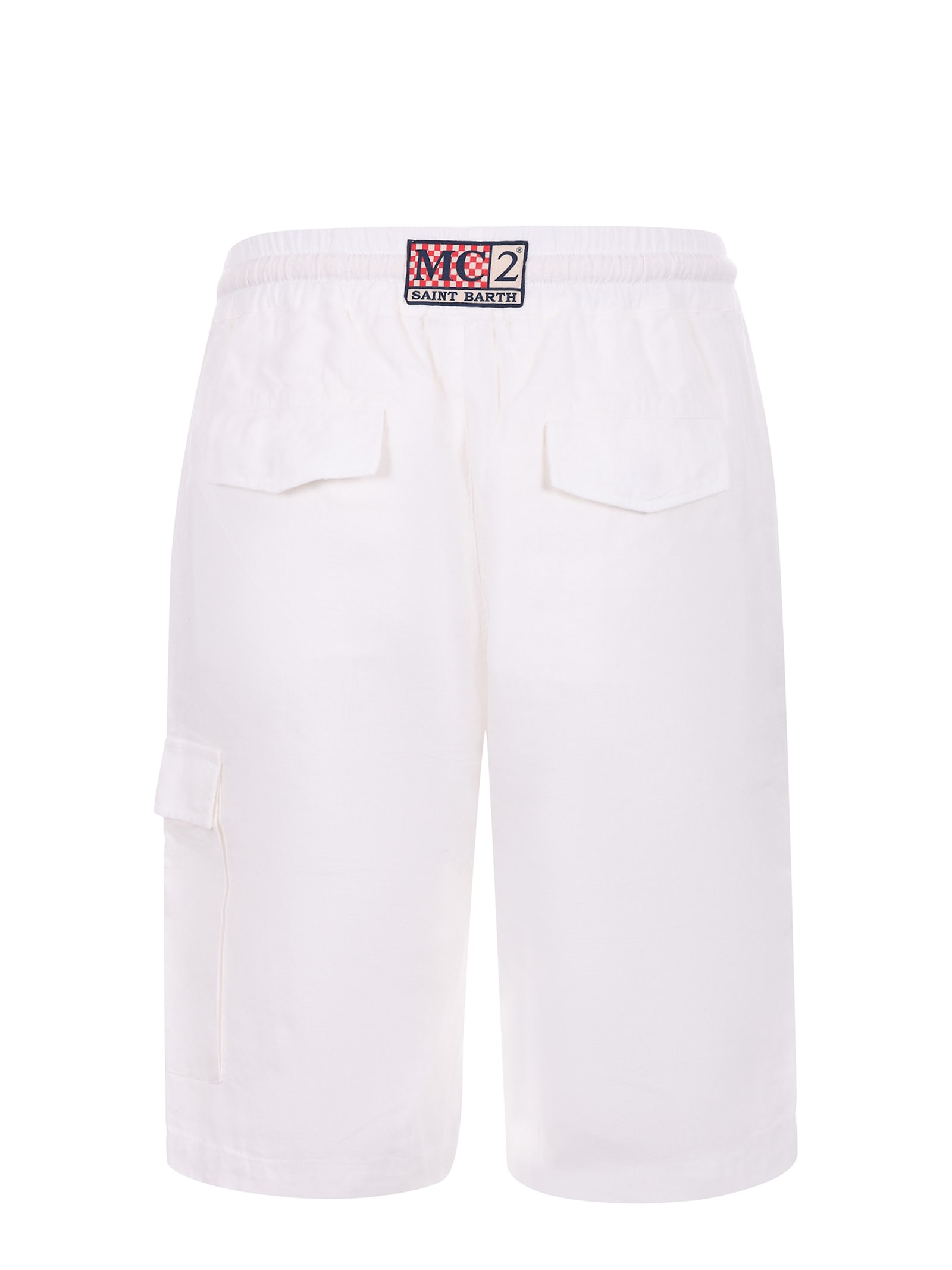 Shop Mc2 Saint Barth Cargo Shorts In White