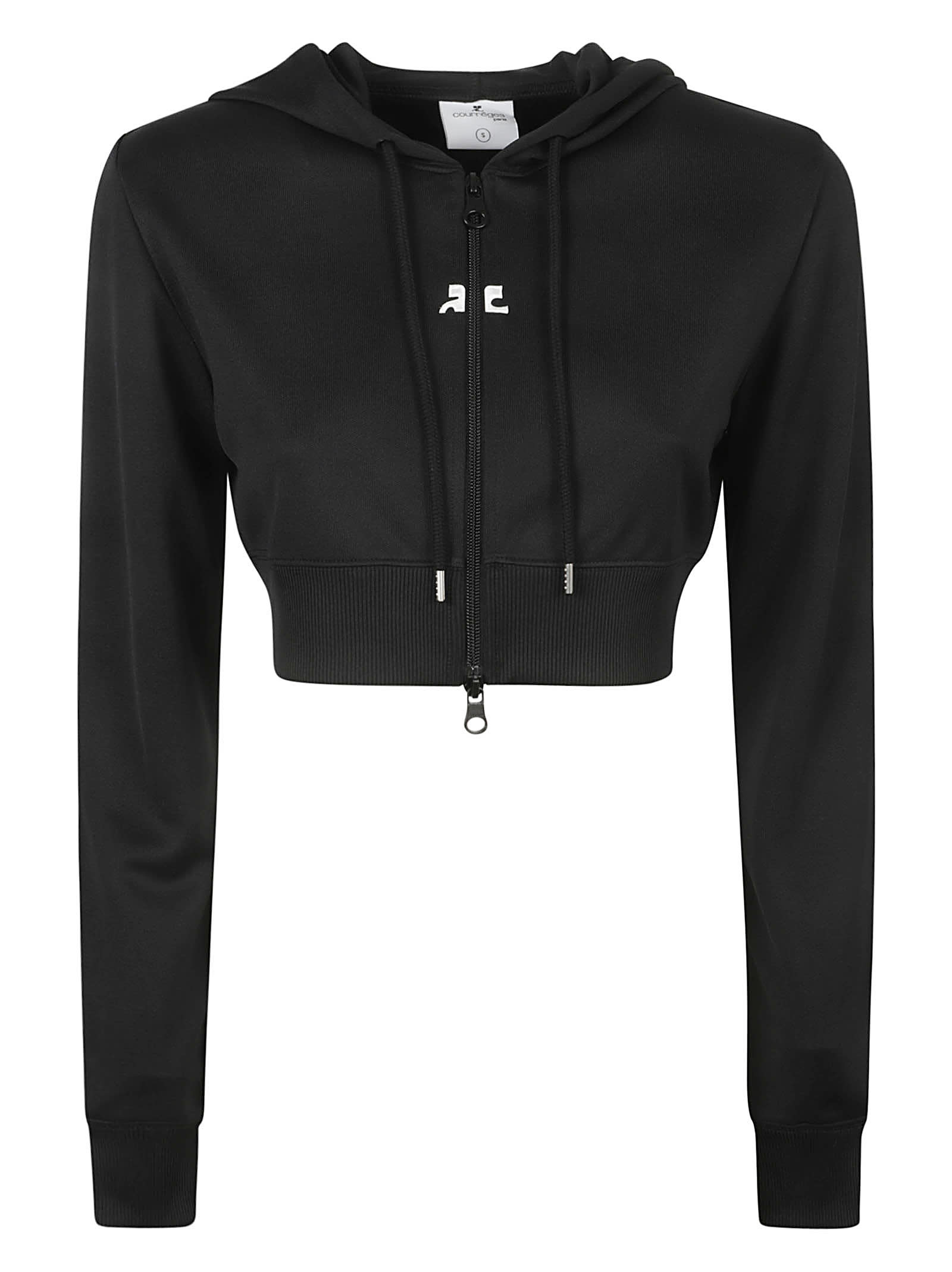 COURRÈGES CROP ZIP HOODIE