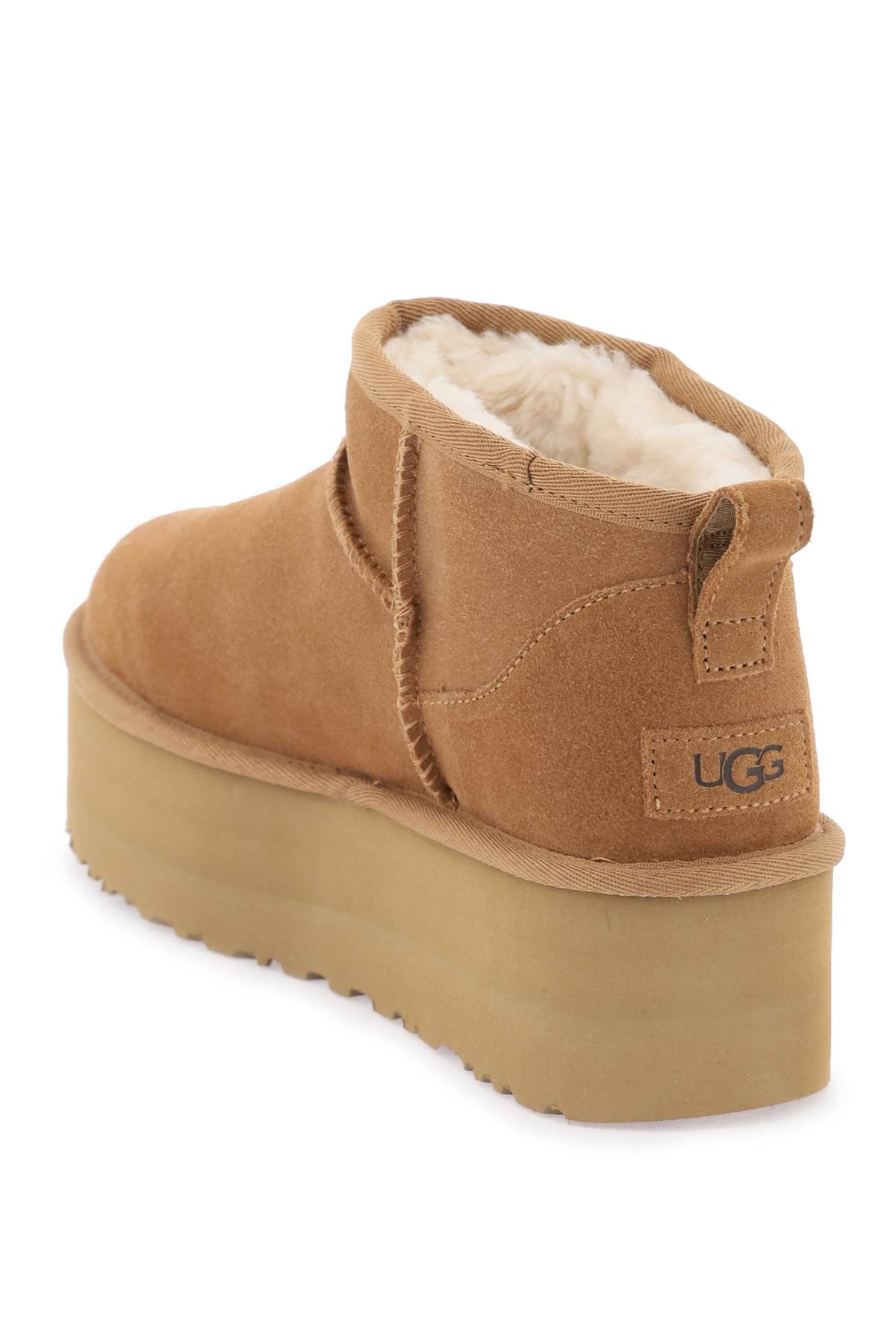 Shop Ugg Classic Ultra Mini Platform Ankle Boots In Marrone