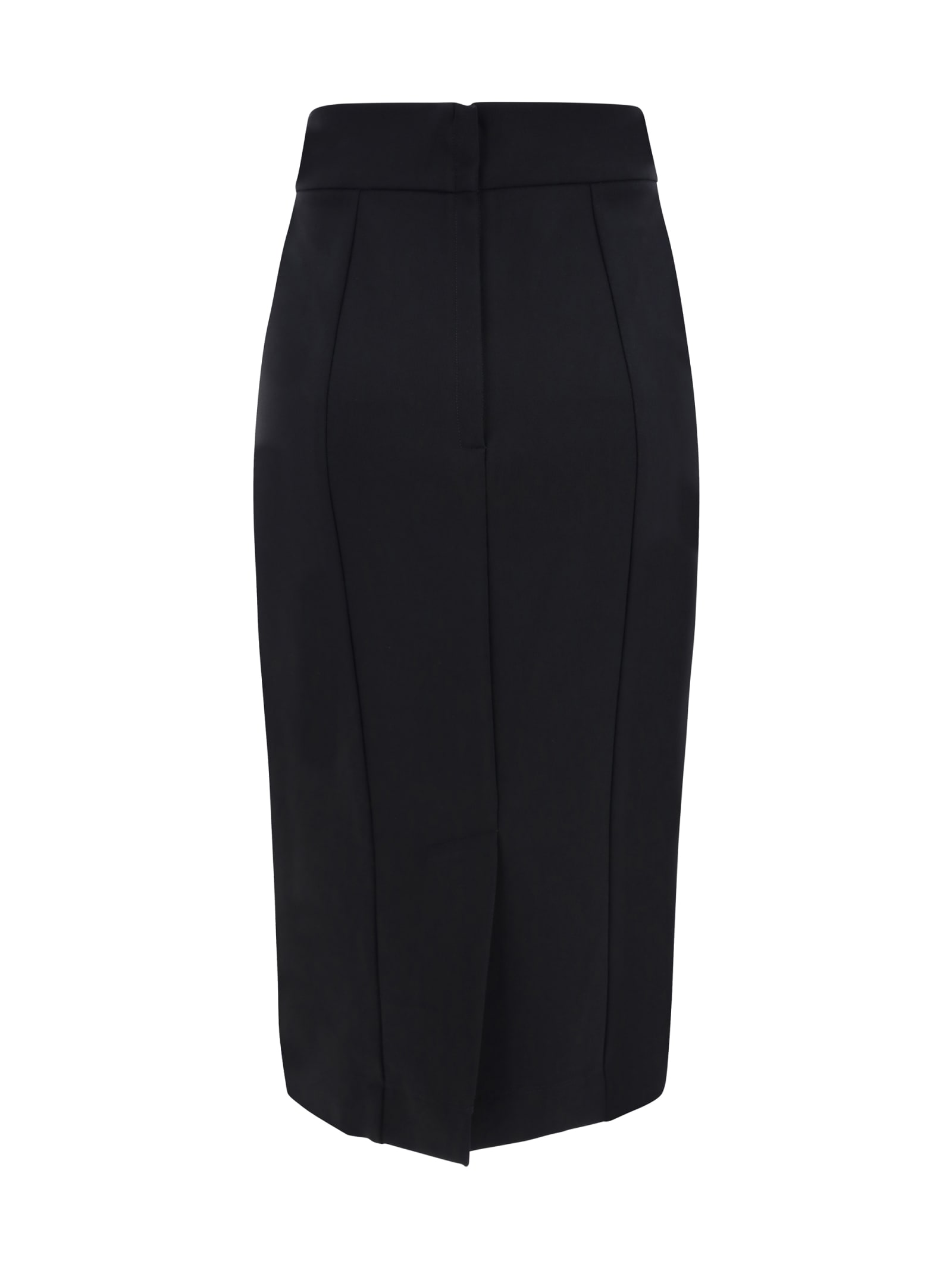 スカート Dolce & Gabbana Pencil longuette skirt Dolce & Gabbana Midi Black Skirt With Quilted Detail In