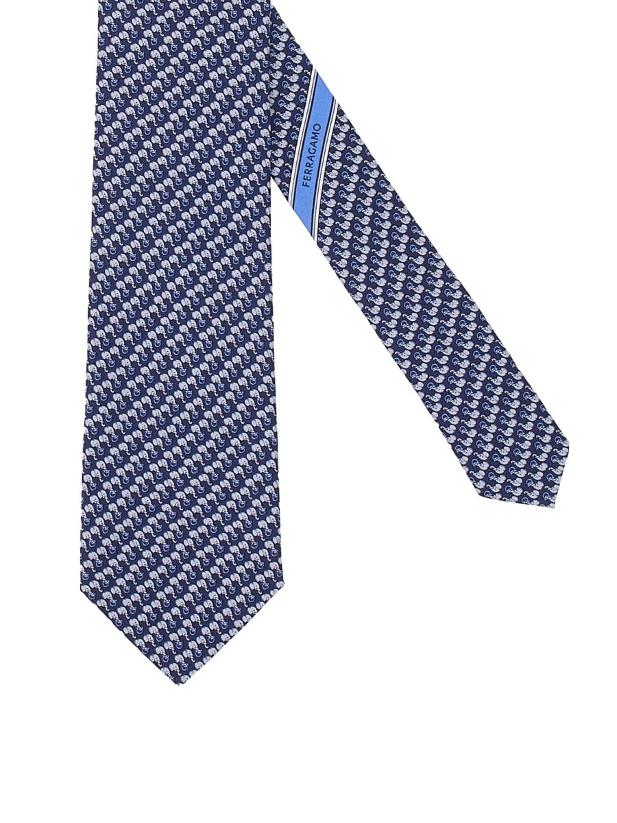 Ferragamo Patterned Silk Tie Slim Silhouette