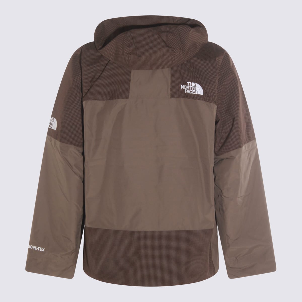 The North Face Eg Devils Thumb Grid-pattern Hooded Jacket In Brown
