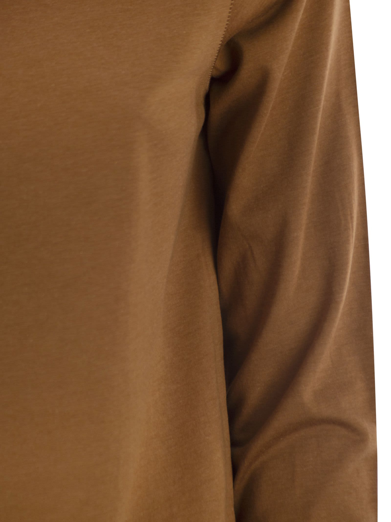 Majestic T-shirt With 3/4 Sleeves In Brown