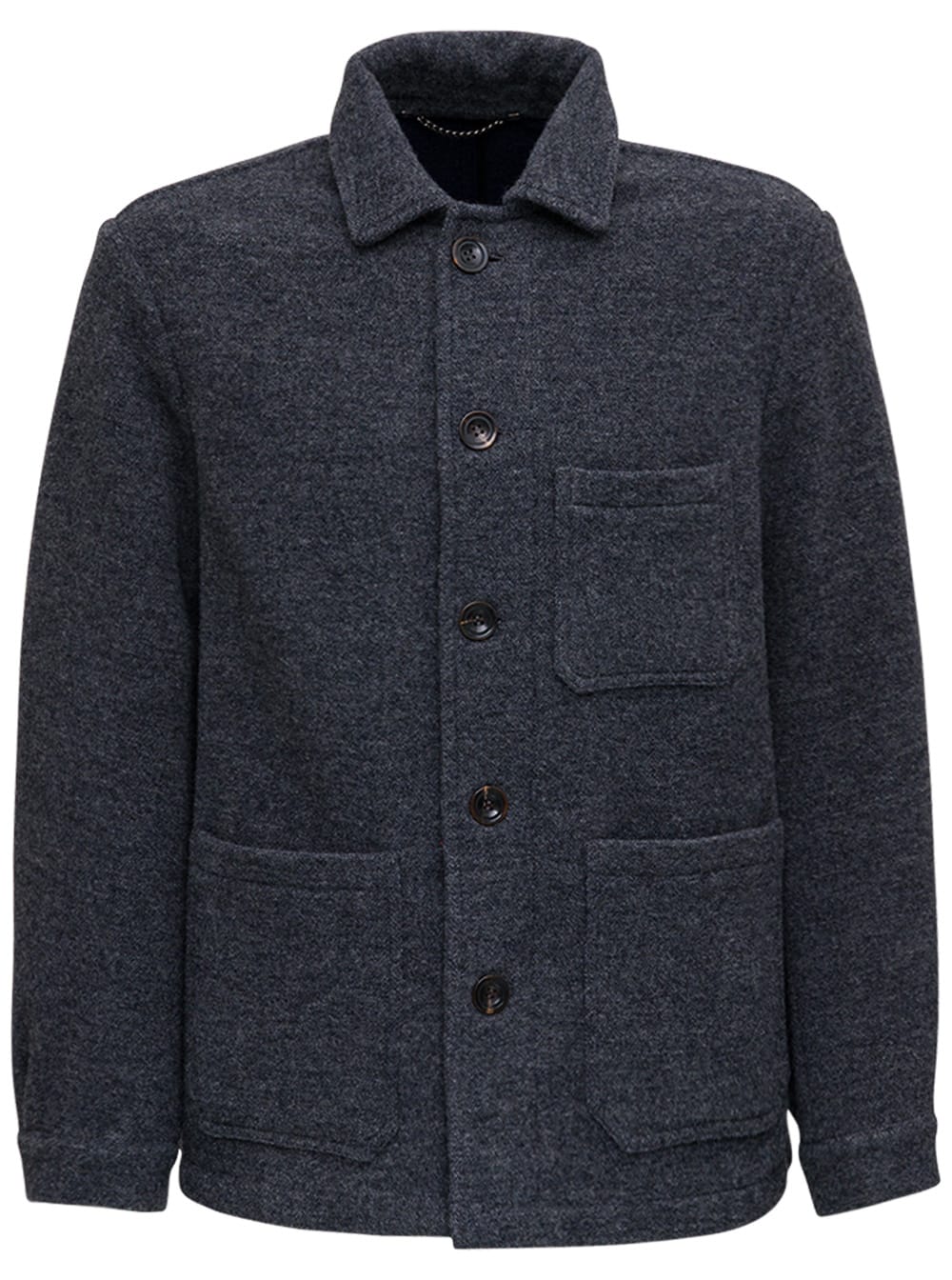 Doppiaa Grey Wool Cloth Jacket With Pockets