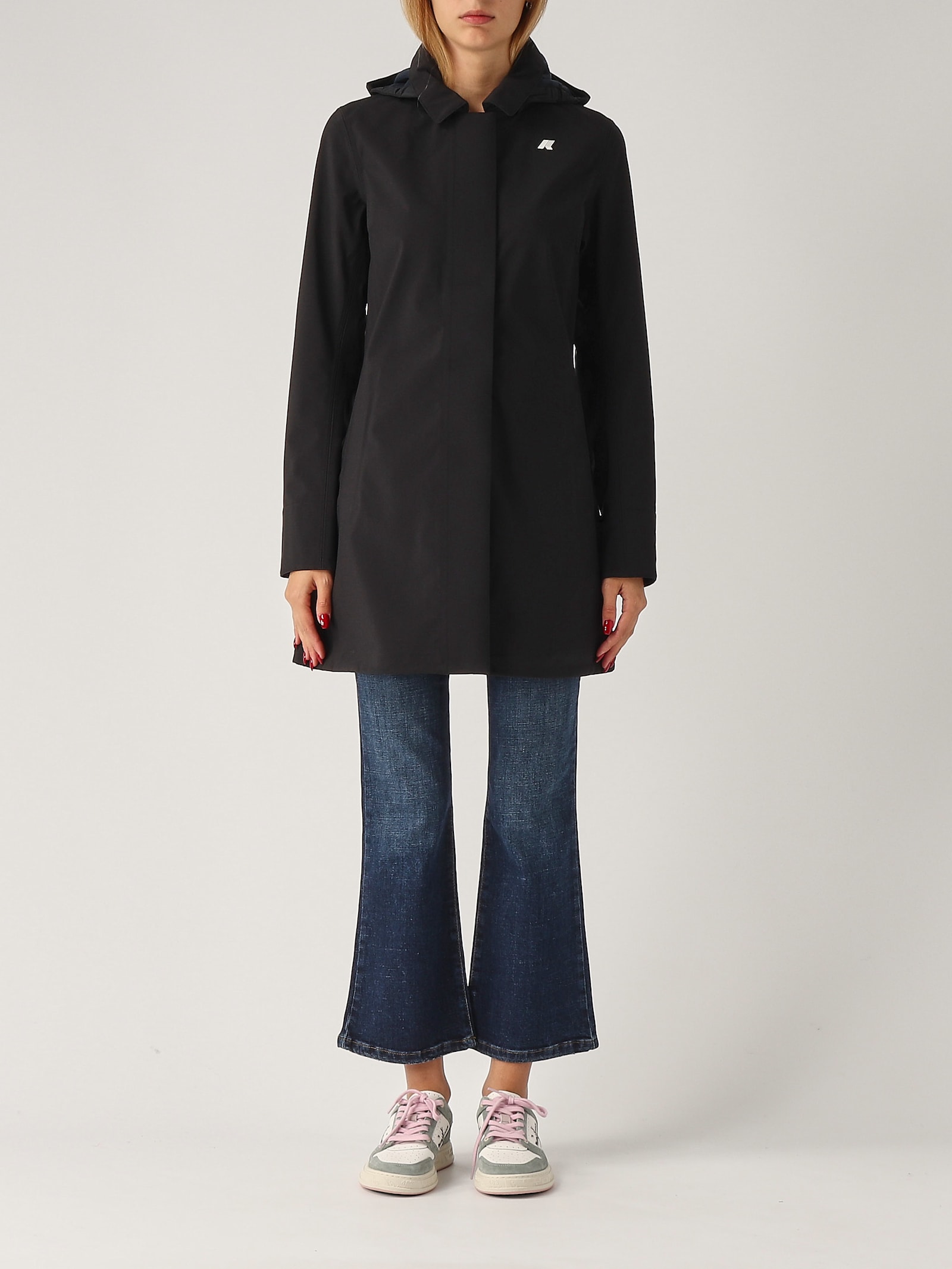 Shop K-way Mathy Bonded Jacket In Nero