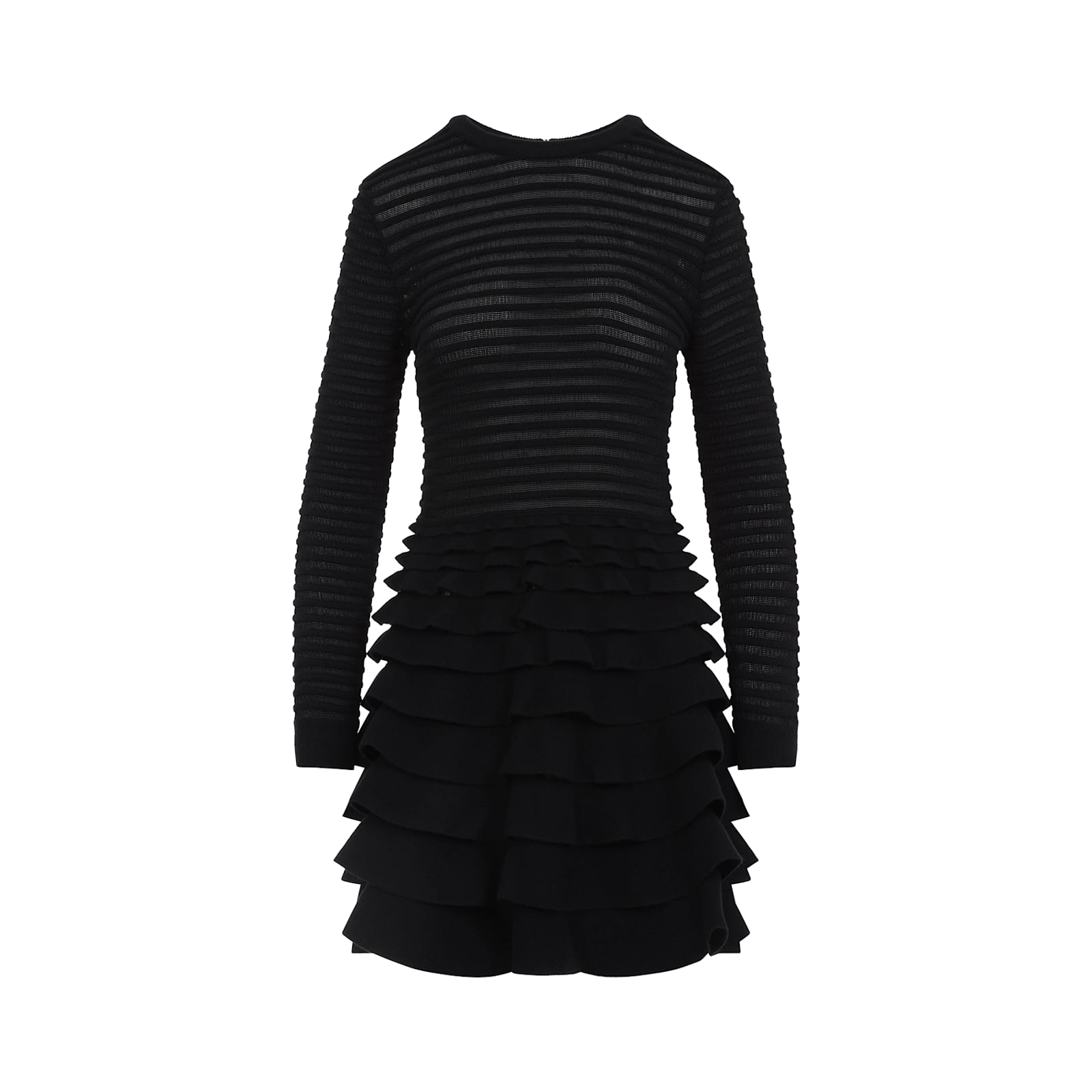 Shop Valentino Knit Mini Dress In No Nero