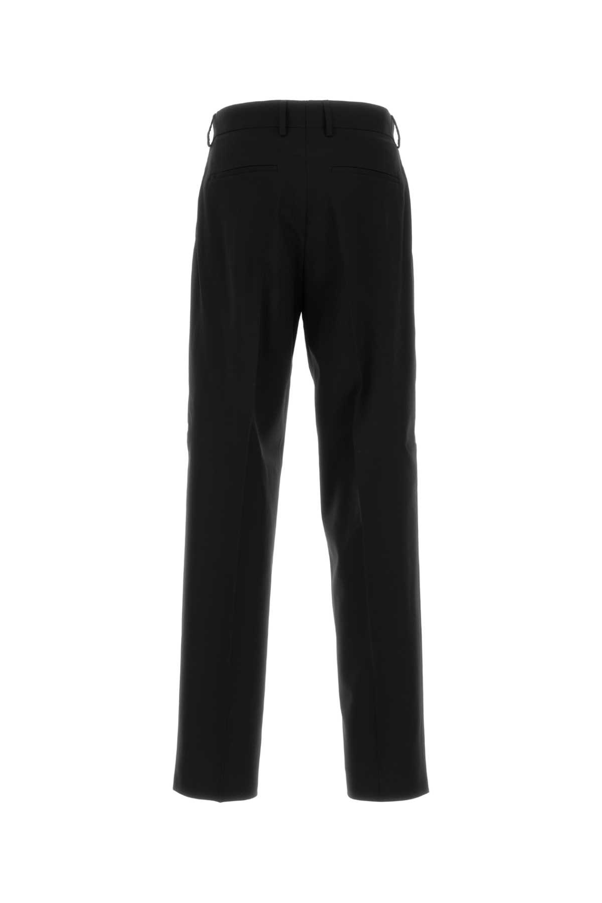 Fendi Black Wool Pant In Black