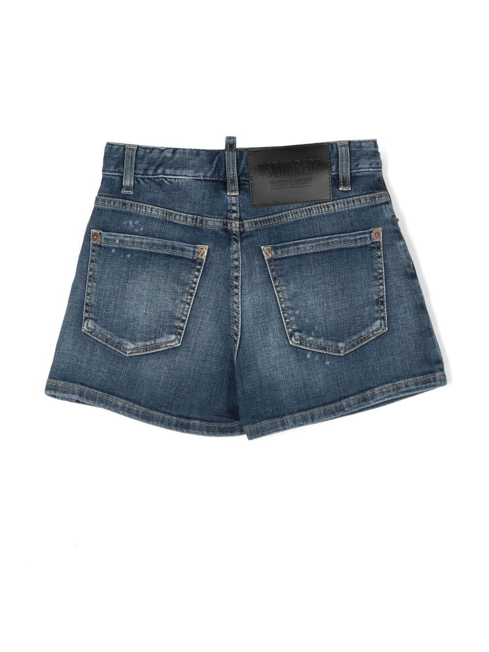 Dsquared2 Kids' Denim Shorts In Blue | ModeSens