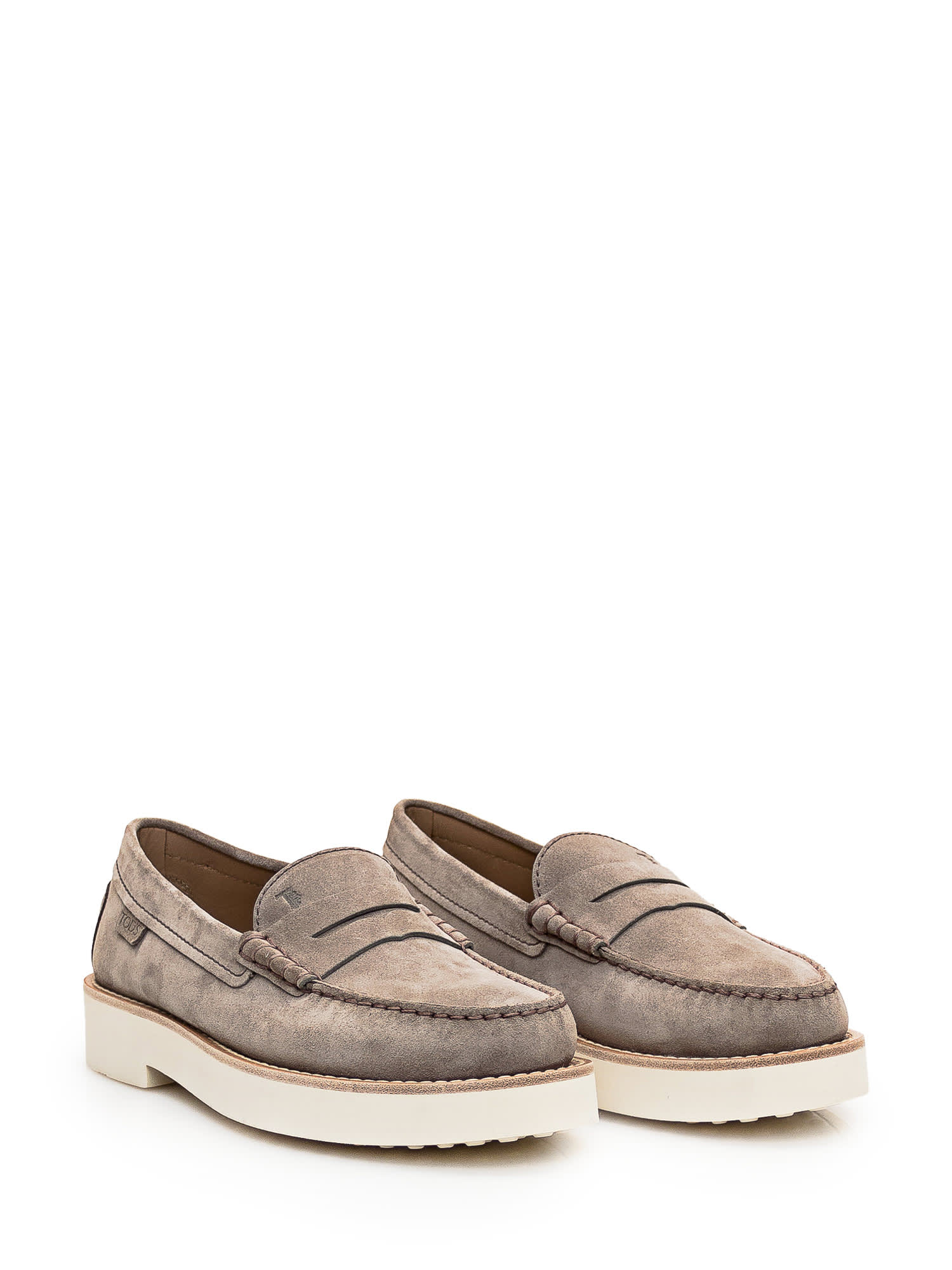 Shop Tod's Leather Loafer In Torba