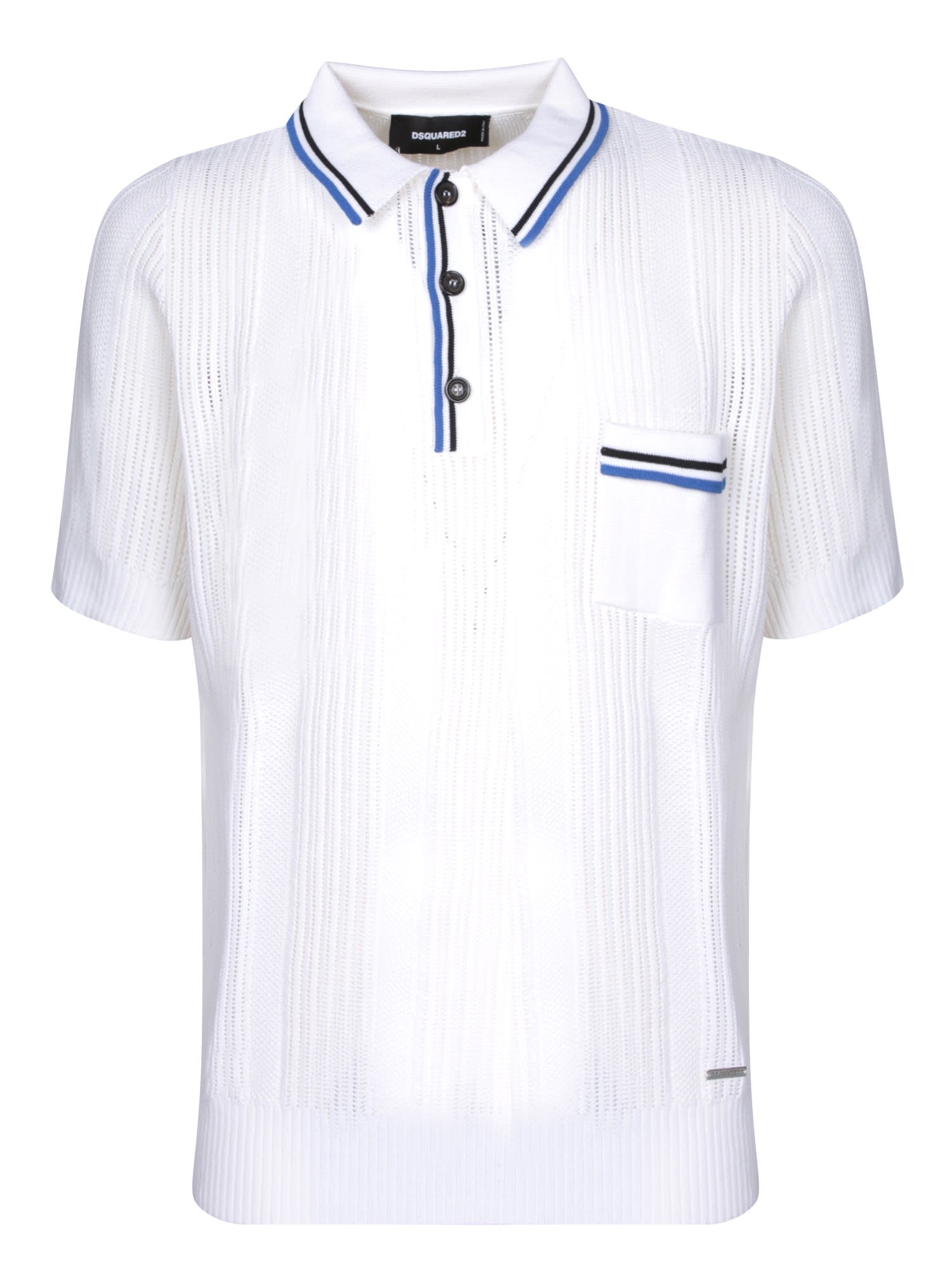 DSQUARED2 STRIPED EDGES POLO SHIRT