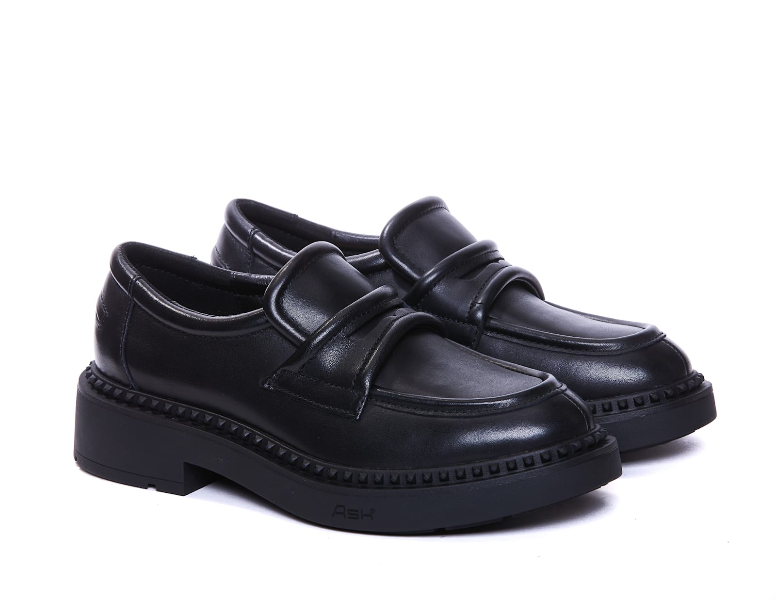 Shop Ash Miracle Loafers In Black