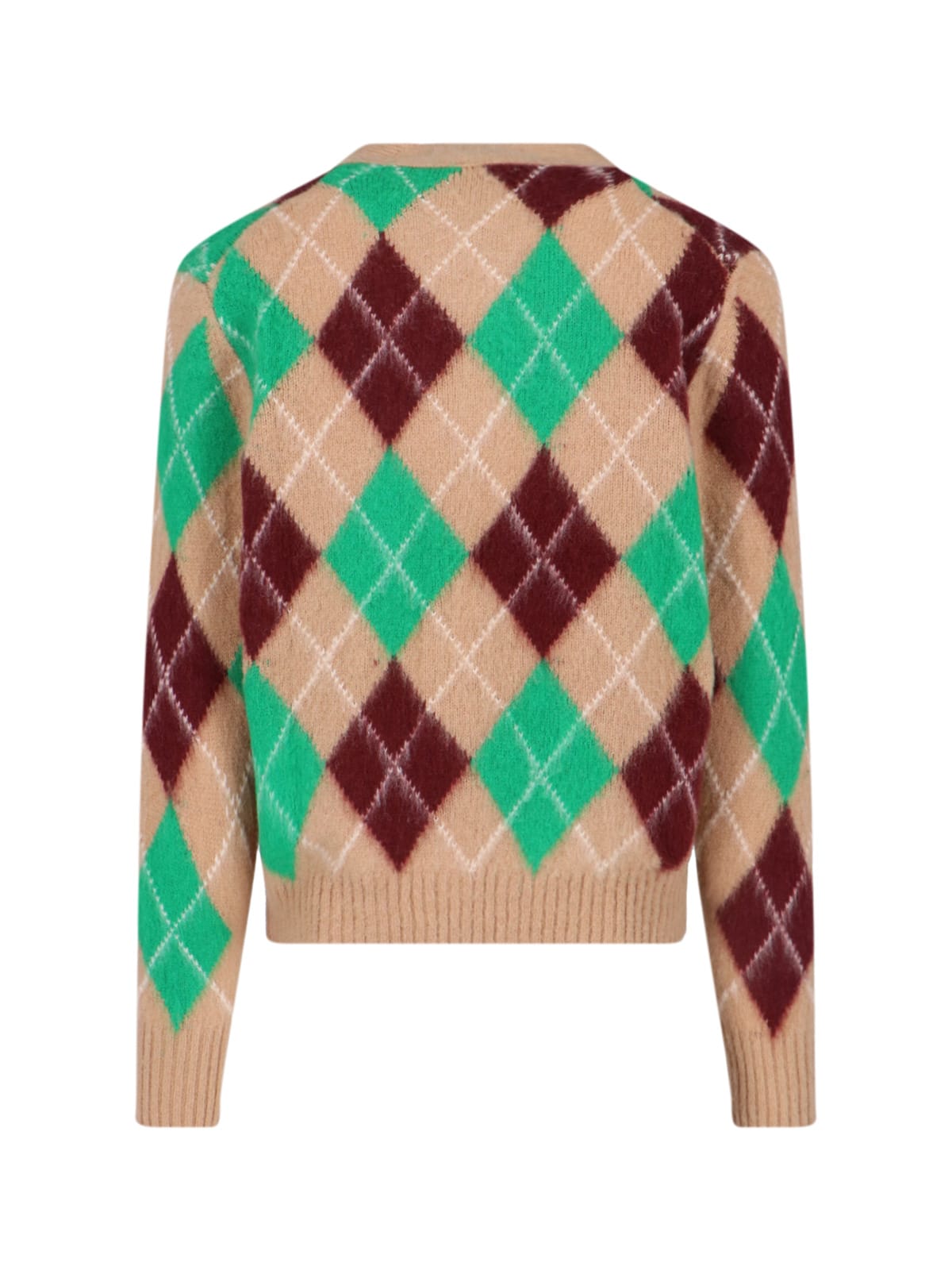 Aspesi Shetland Wool Cardigan In Brown