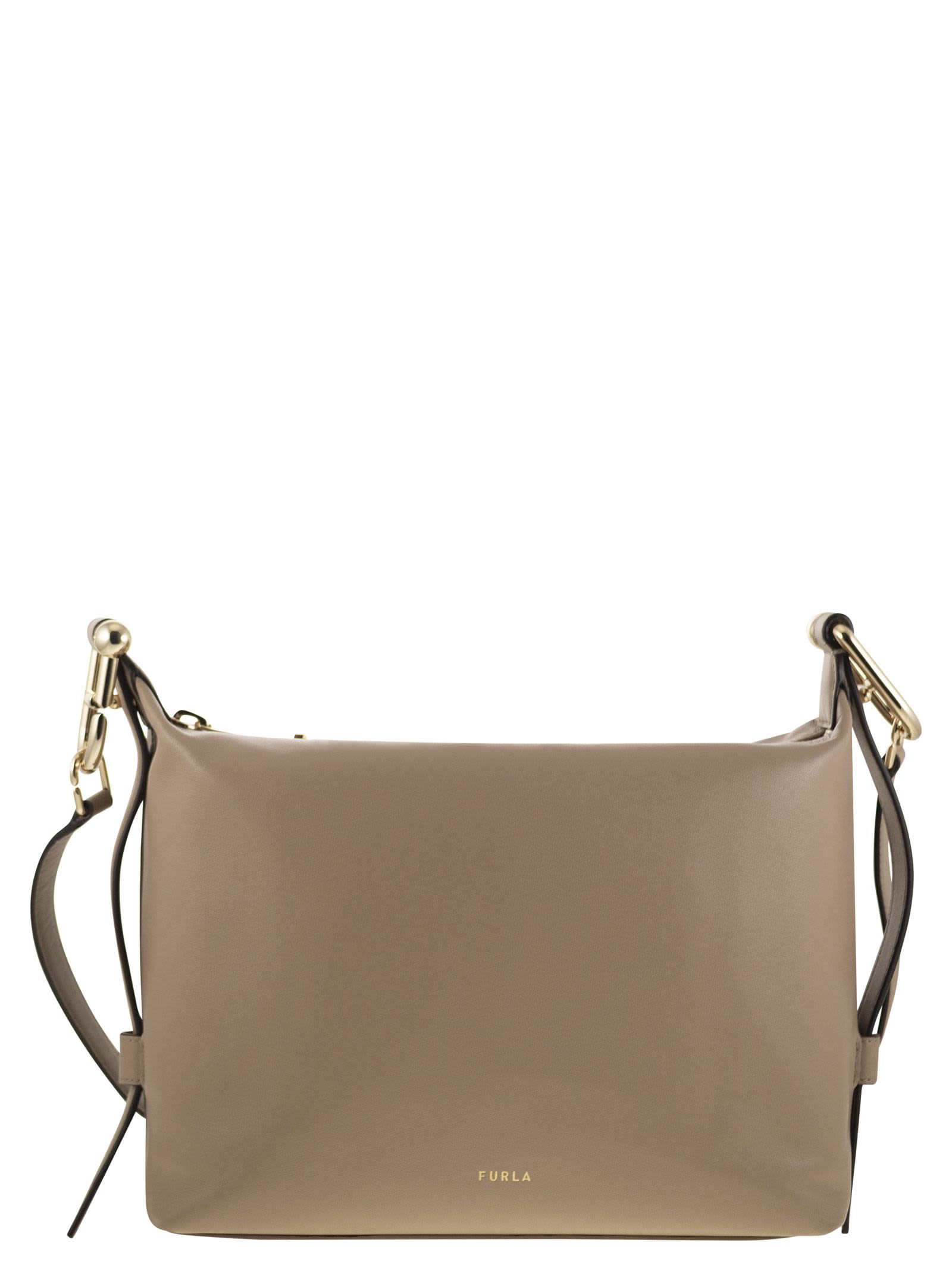 Furla Zip-fastening Shoulder Bag In Sand