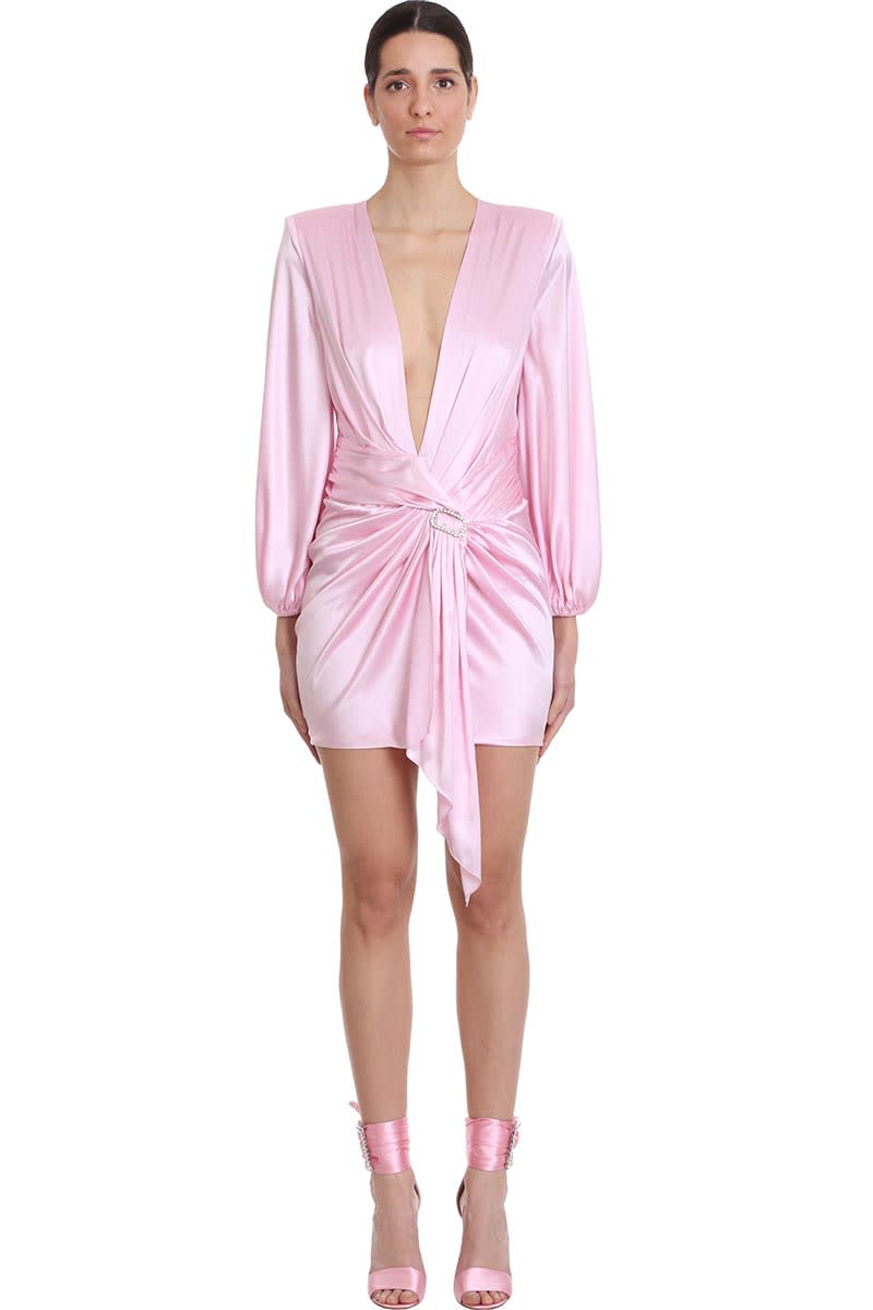 ALEXANDRE VAUTHIER DRESS IN ROSE-PINK SILK,11273622