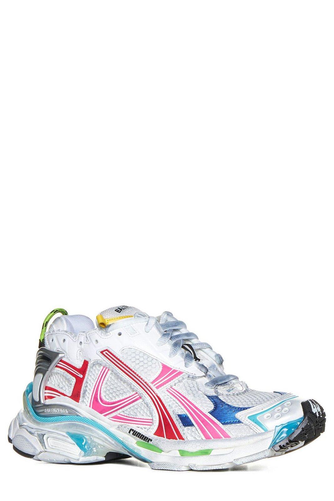 Balenciaga Mesh Panelled Runner Sneakers In Multi