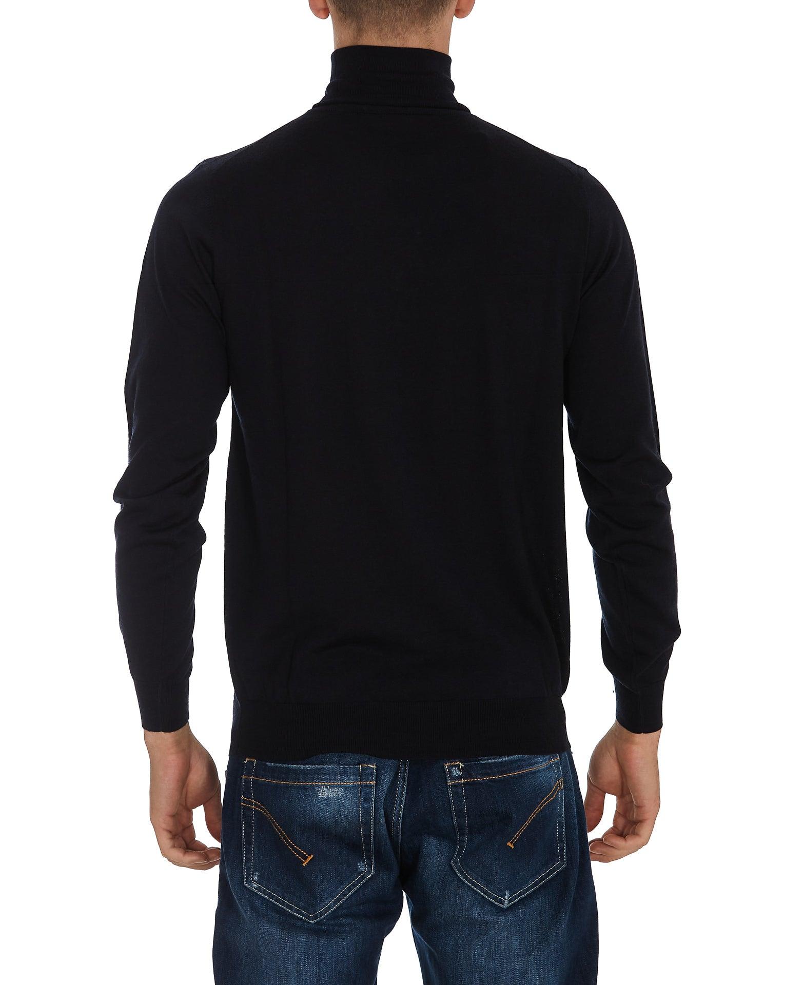 Shop Paolo Pecora Roll Neck Knitted Jumper  In Blue