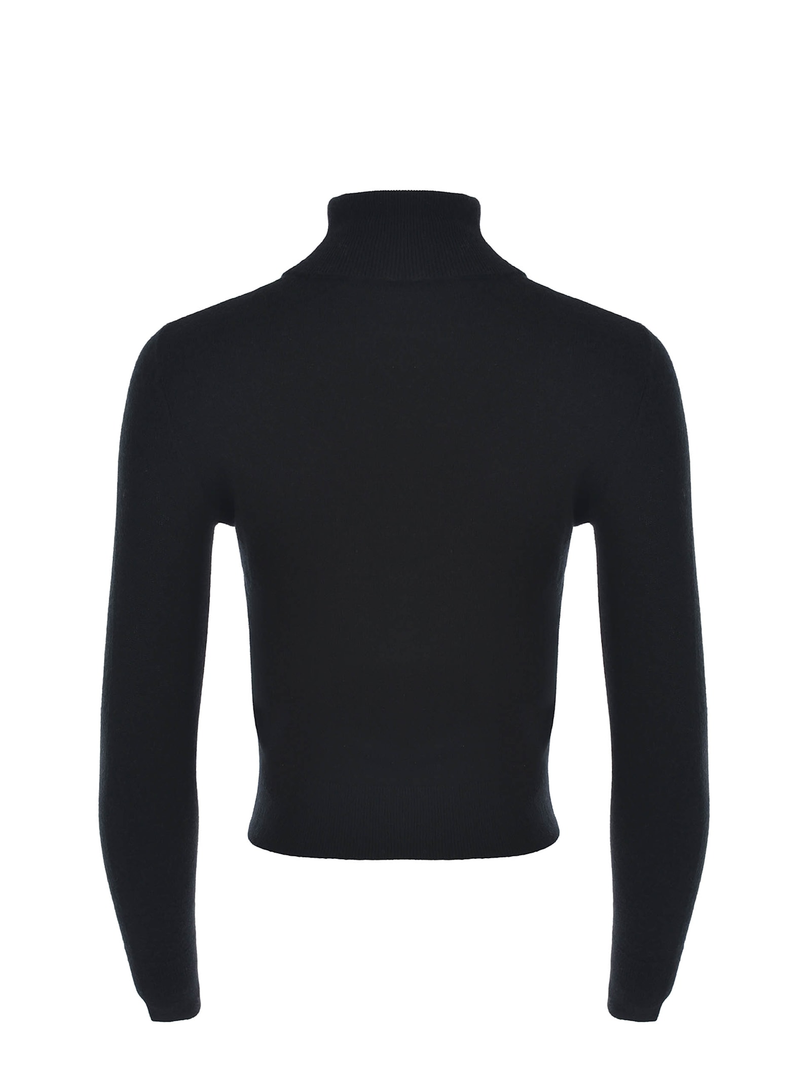 Shop Diesel Turtleneck Sweater  M-areesax-tn Made Of Wool And Cashmere In Black