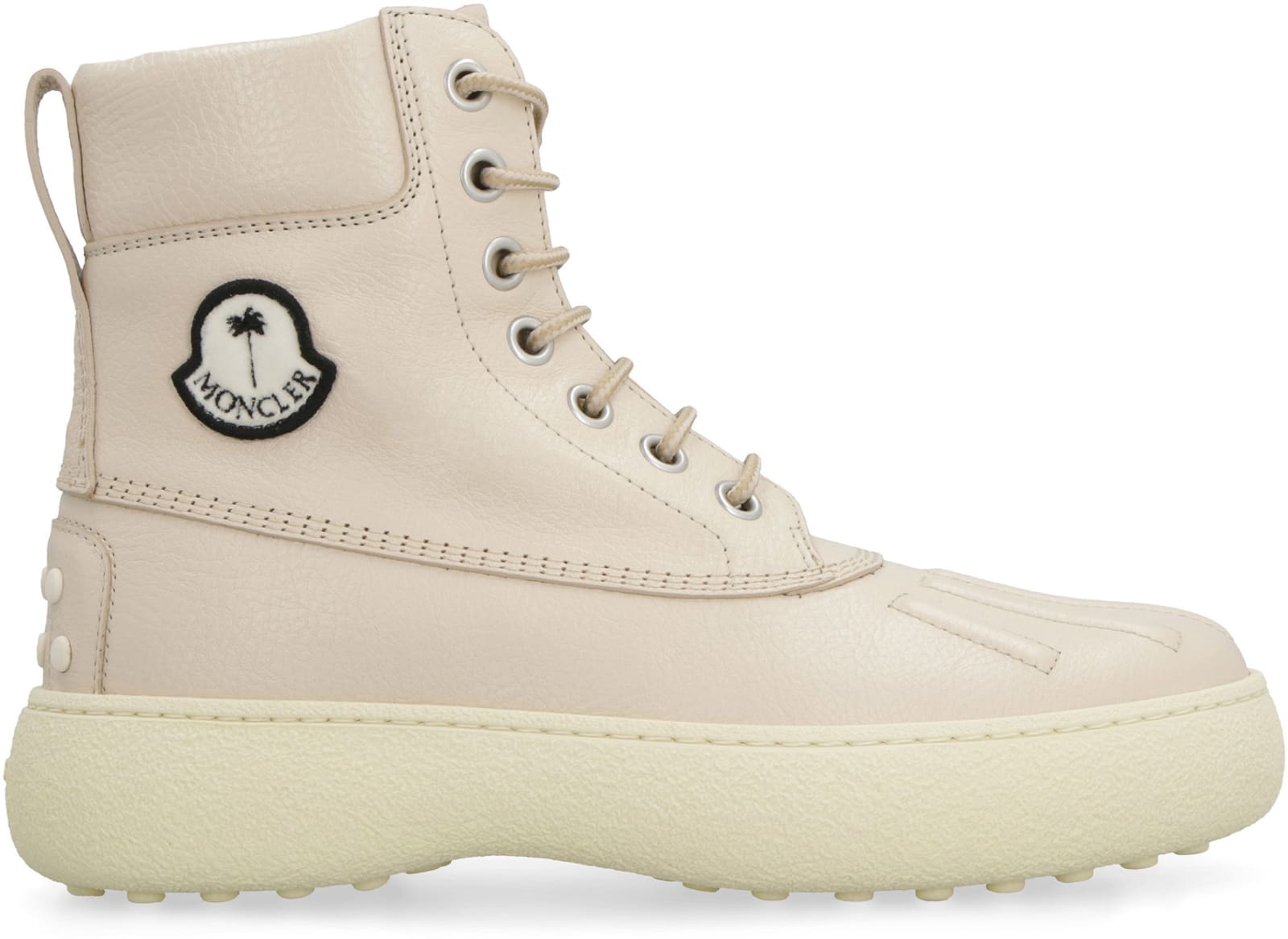 Shop Moncler Genius Tods X 8 Moncler Palm Angels - W.g. Lace-up Ankle Boot In Beige