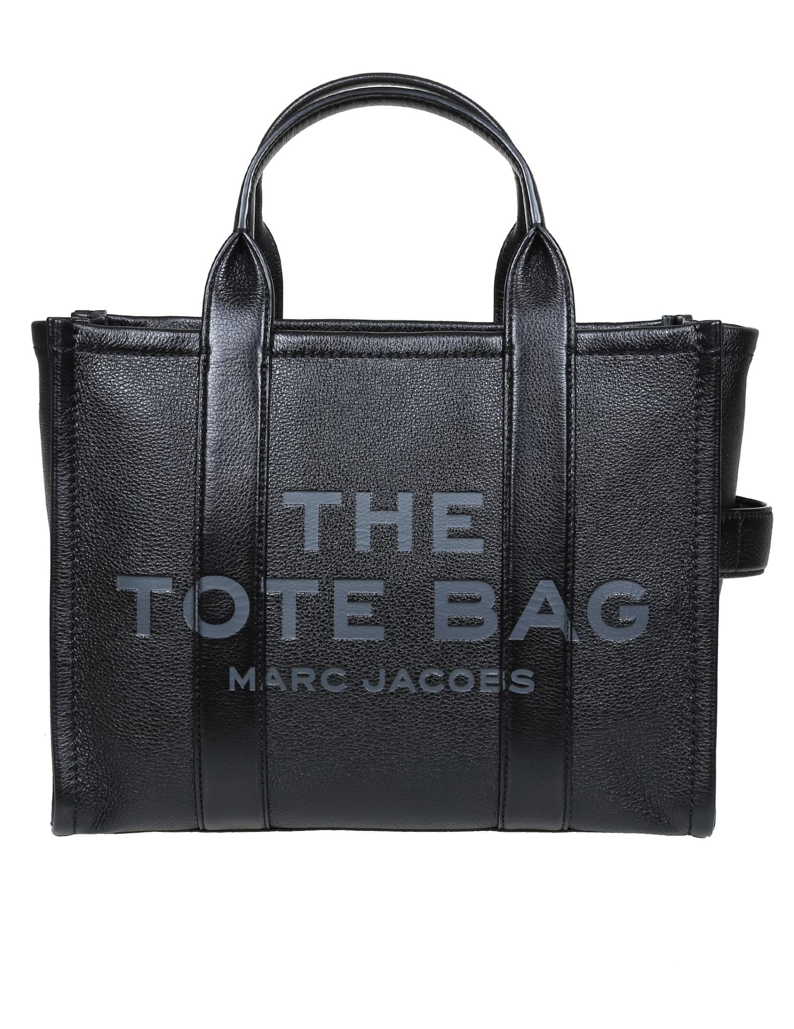 Shop Marc Jacobs Medium Tote In Black Leather