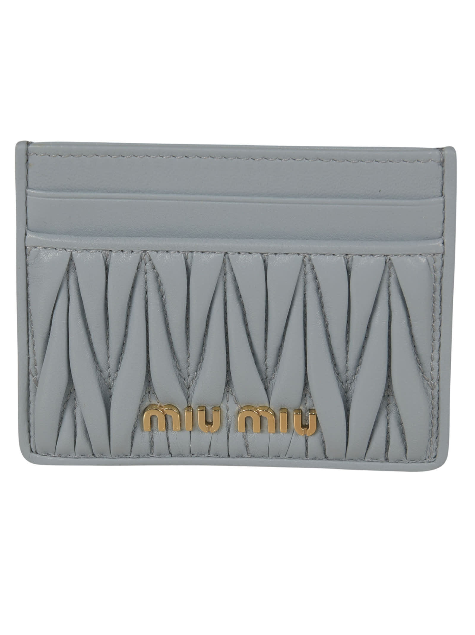 Miu Miu Metallic Logo Card Holder