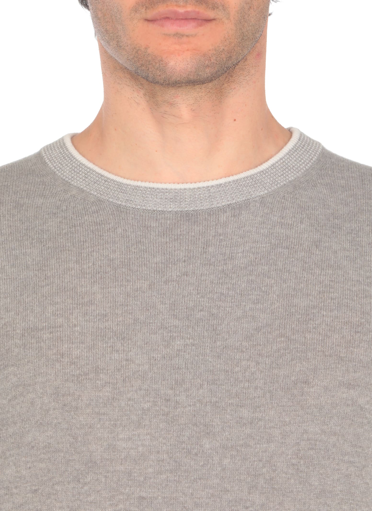 Shop Peserico Wool Sweater In Grey