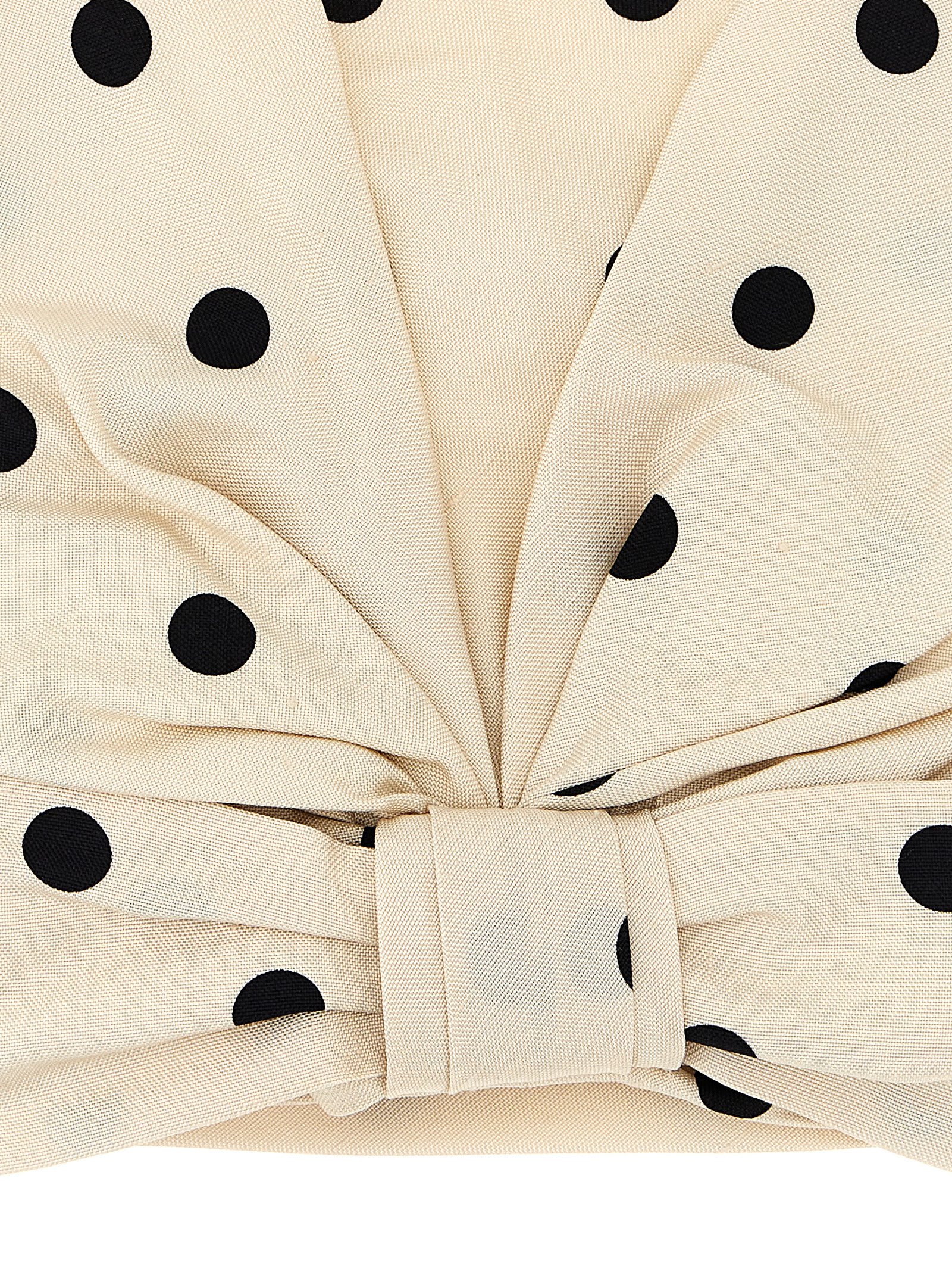Valentino Silk Headband With Braided Bow Detail In White/black