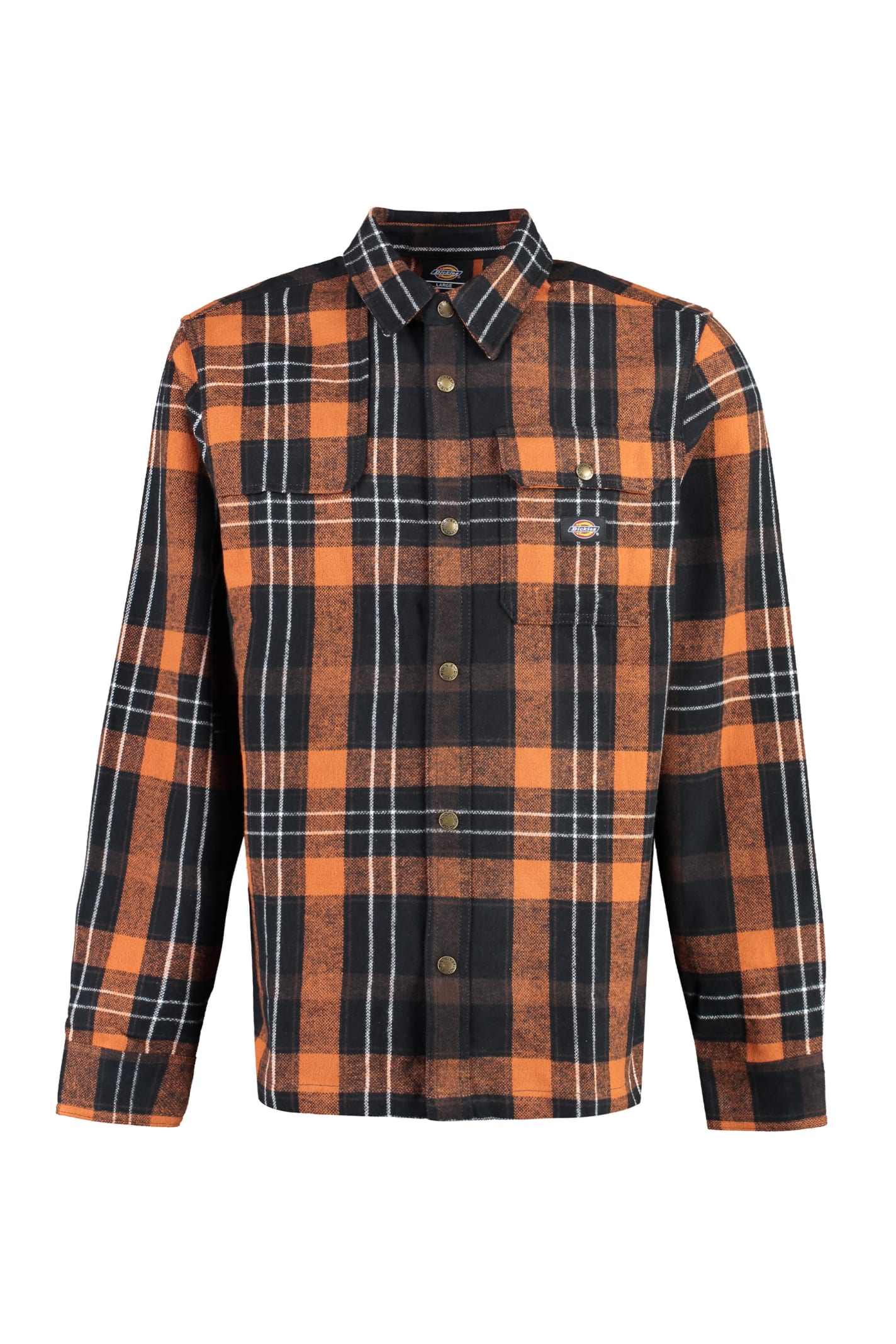 Shop Dickies Nimmons Check Print Cotton Shirt In Multicolor