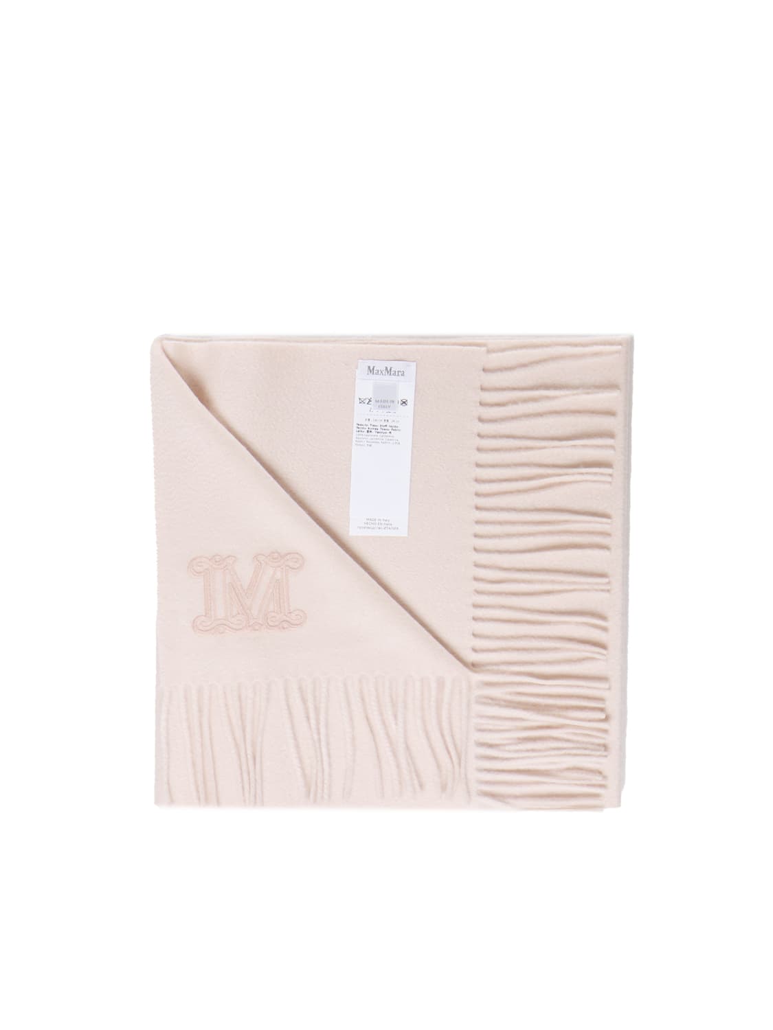 Shop Max Mara Messina Scarf In Wool Blend In Pink