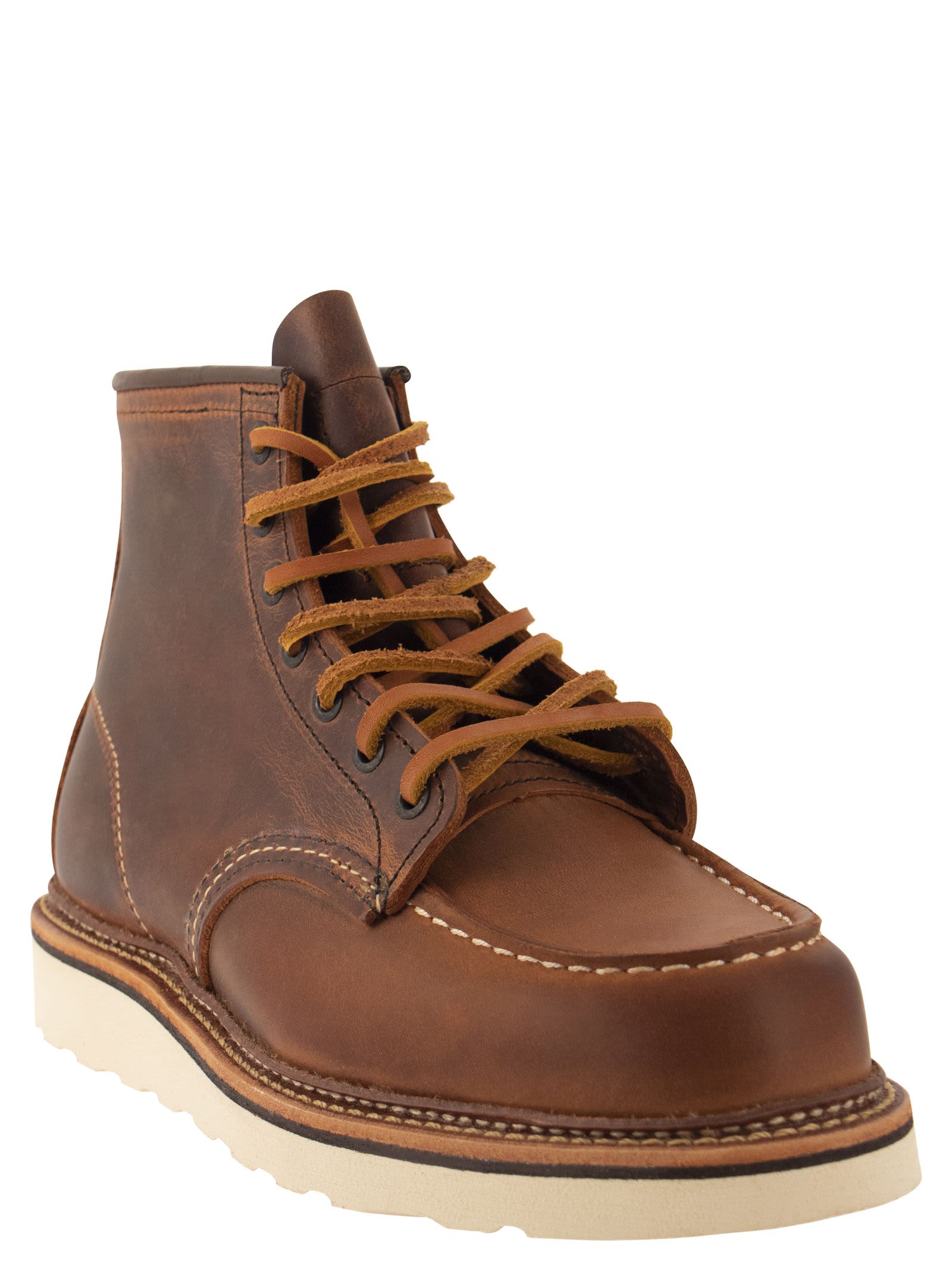 Shop Red Wing Classic Moc - Rough And Tough Leather Boot In Copper