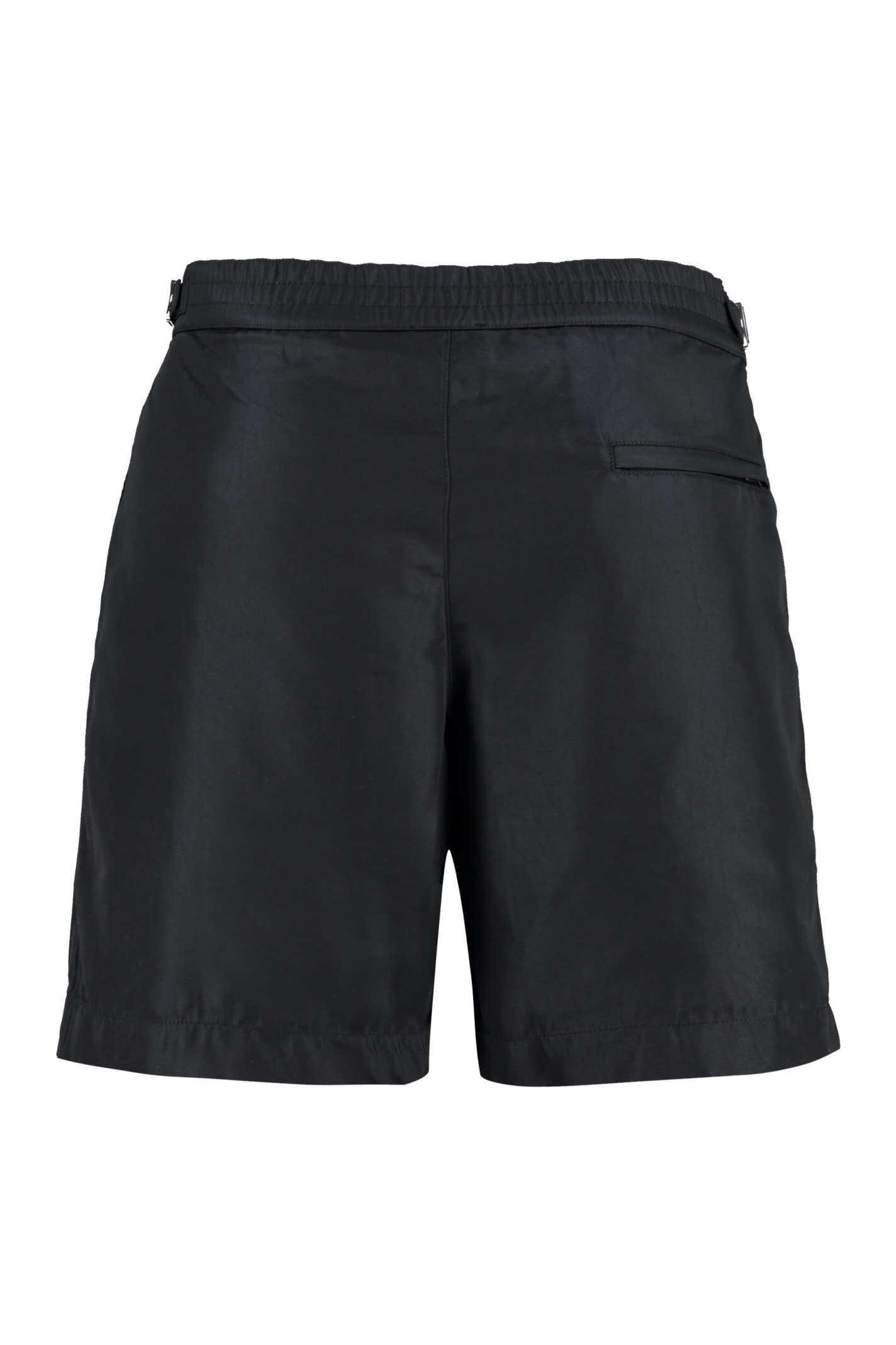Shop Dolce & Gabbana Techno Nylon Swim Shorts In Black