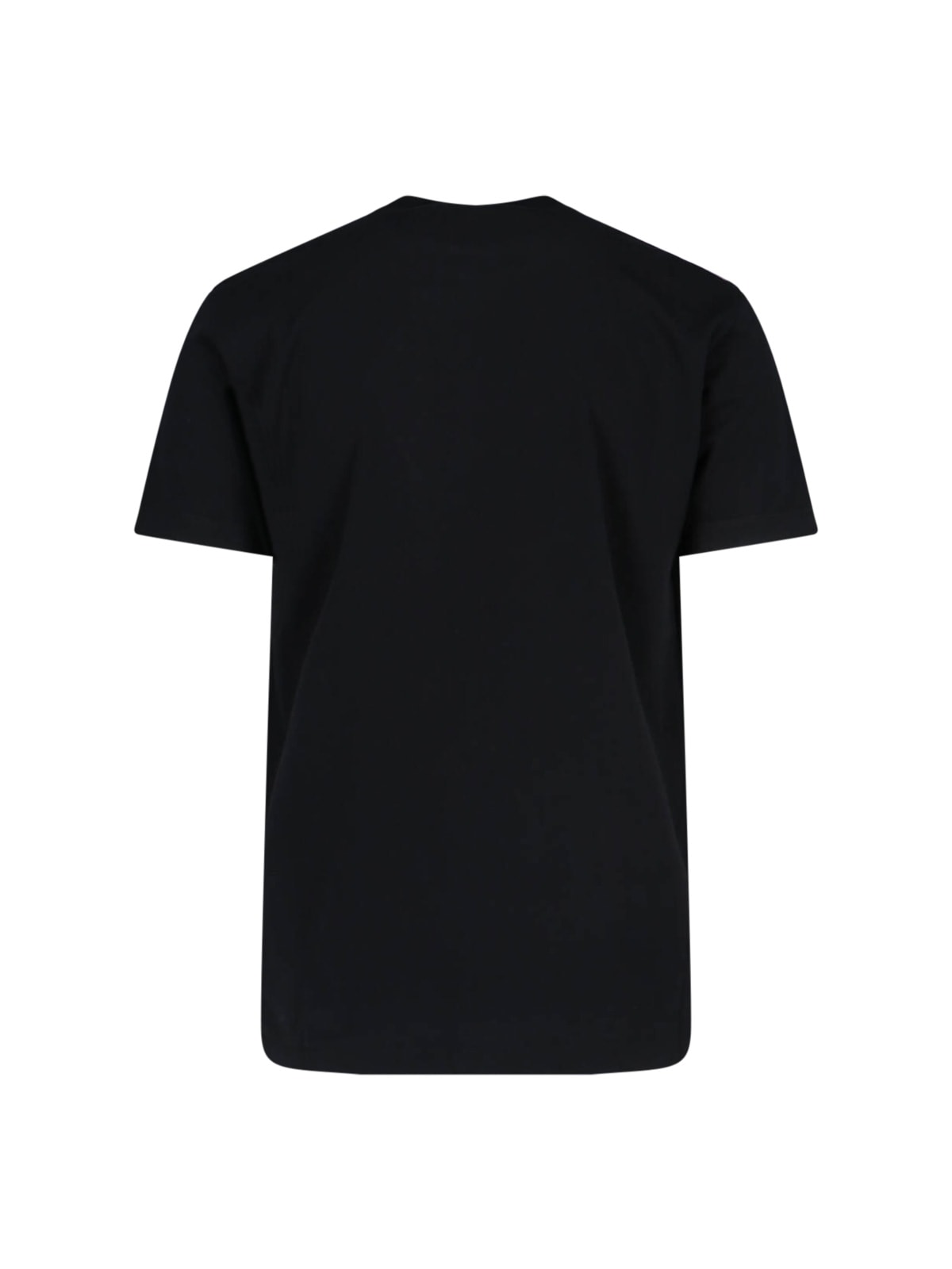 Dsquared2 Black T-shirt With Logo Print On The Front In Black