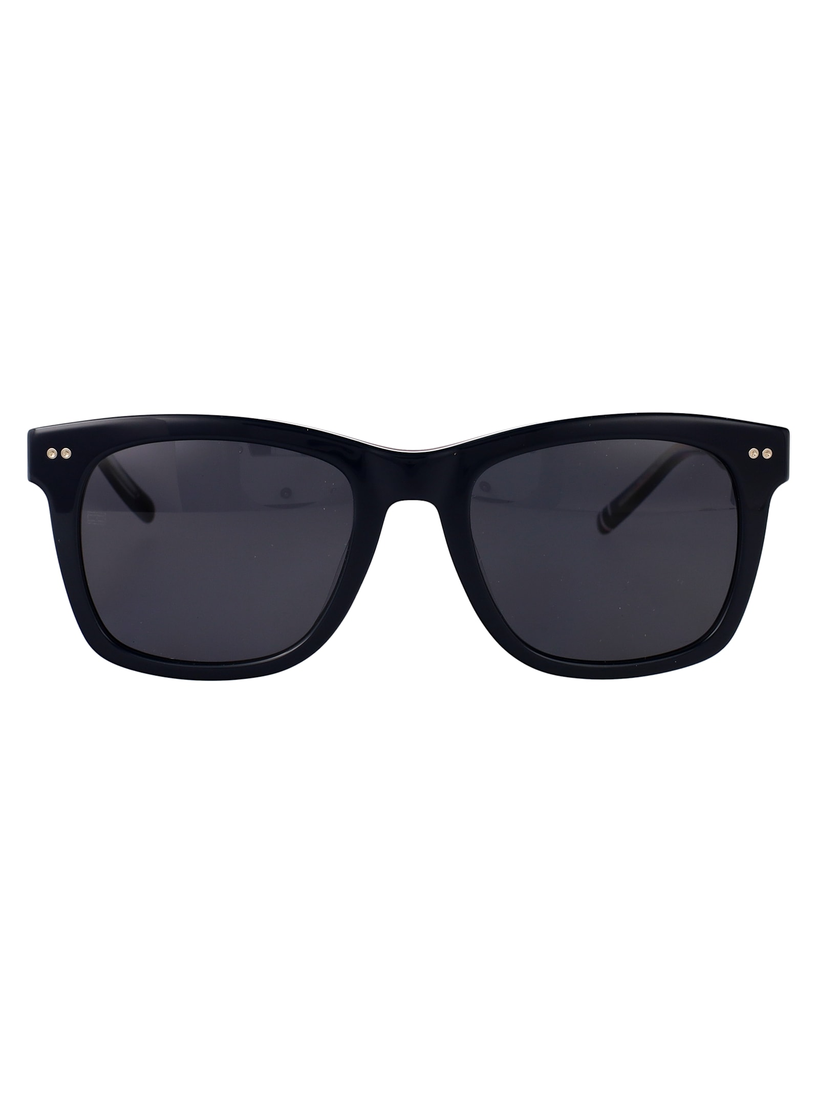 Tommy Hilfiger Black Acetate Sunglasses In Black
