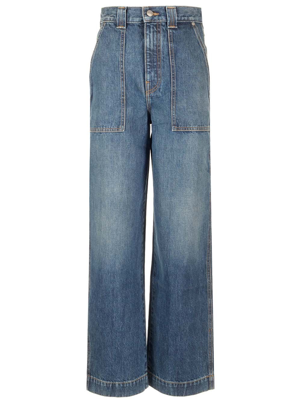 Shop Khaite Hewitt Jeans In Blue