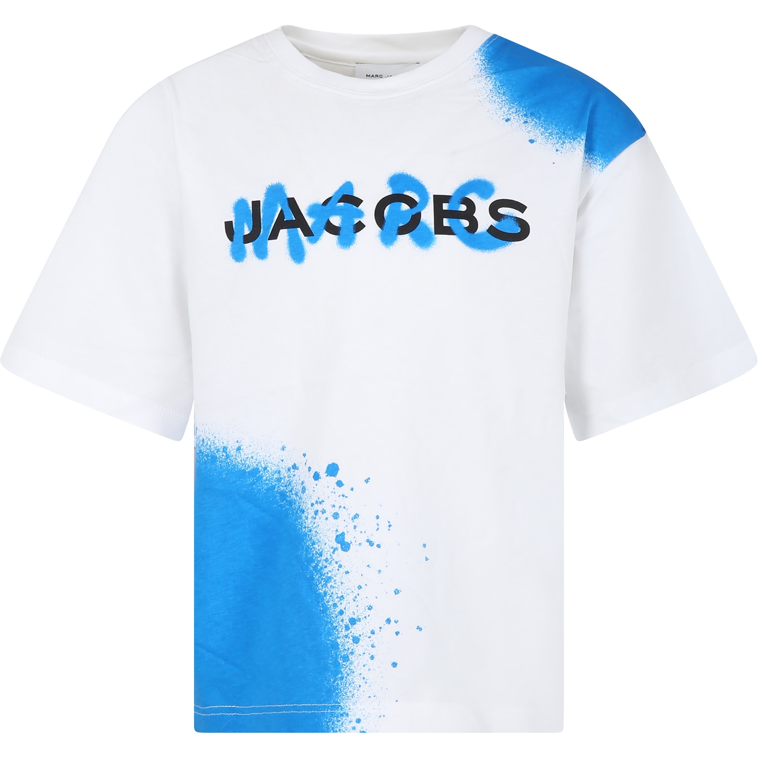 Little Marc Jacobs White T-shirt For Kids With Logo And Print