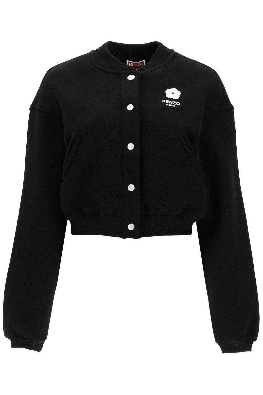 Shop Kenzo Boke Flower 2.0 Boxy Teddy Jacket In Black