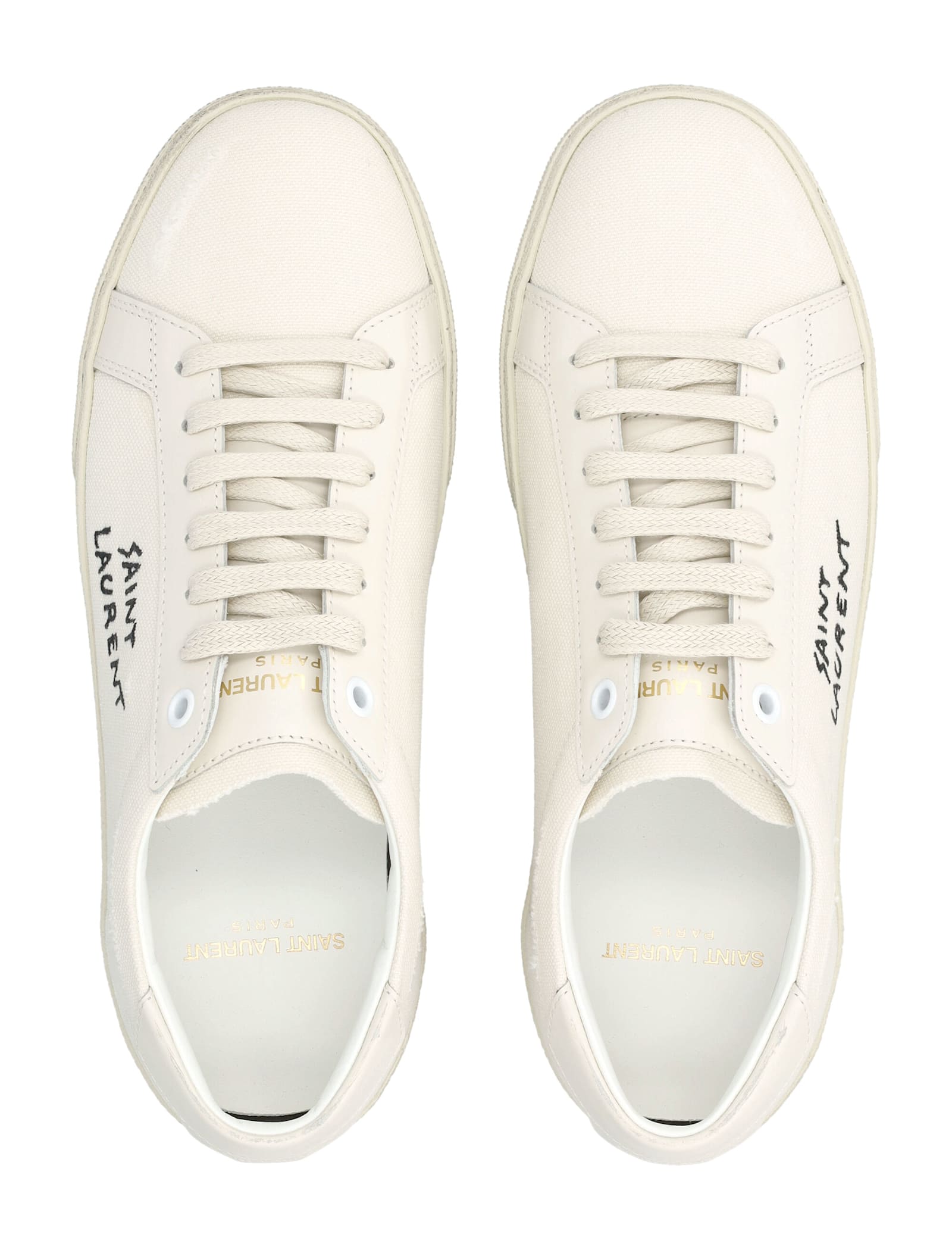 Saint Laurent Court Classic Sl/06 Womans Sneakers In Canvas In White