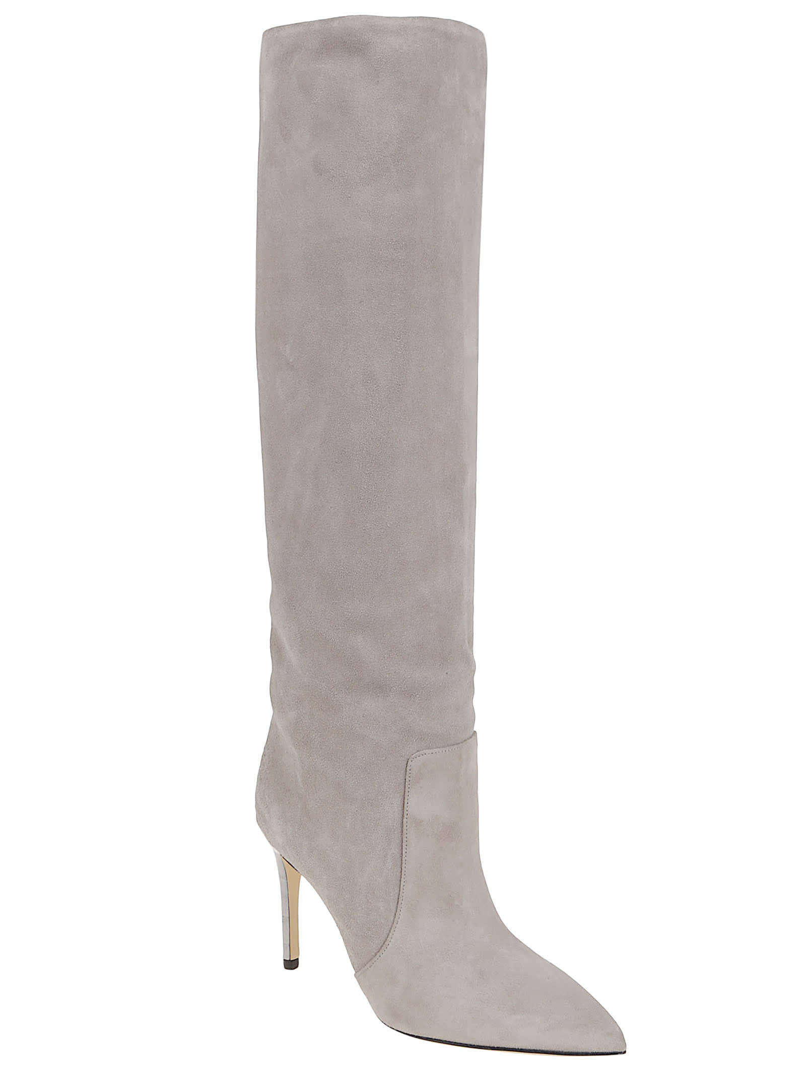 Paris Texas Suede Stiletto Boot 85 In Neutral