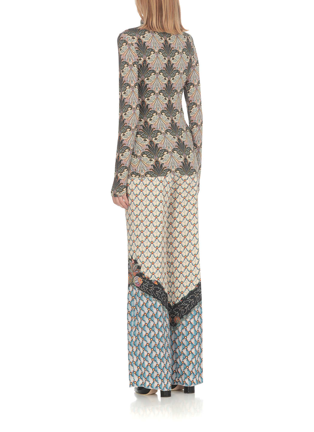 Shop Etro Turtleneck With Paisley Pattern In 001