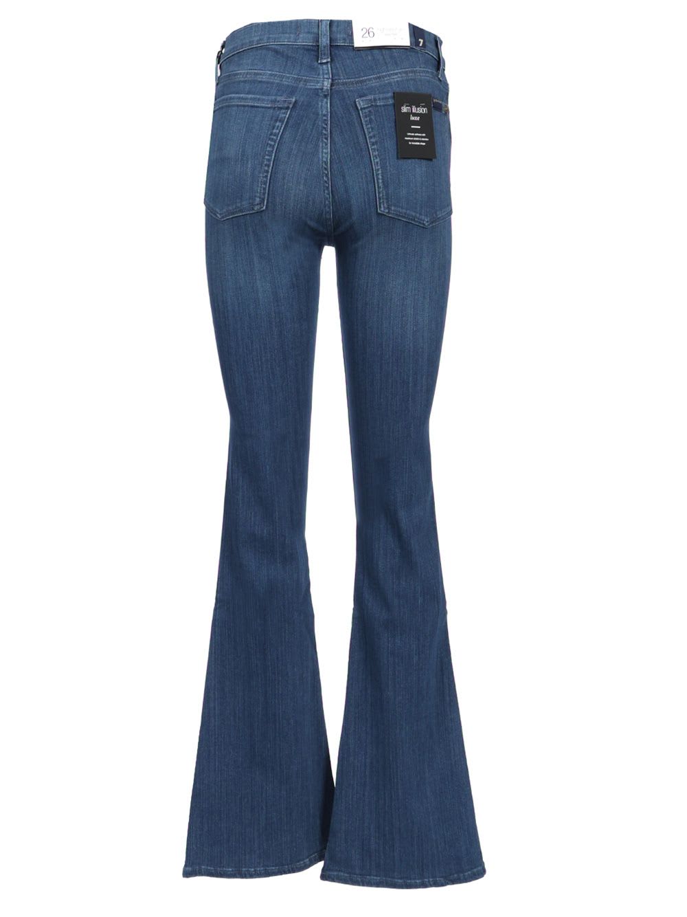 Shop 7 For All Mankind Hw Ali Neptune Flared Jeans In Blue