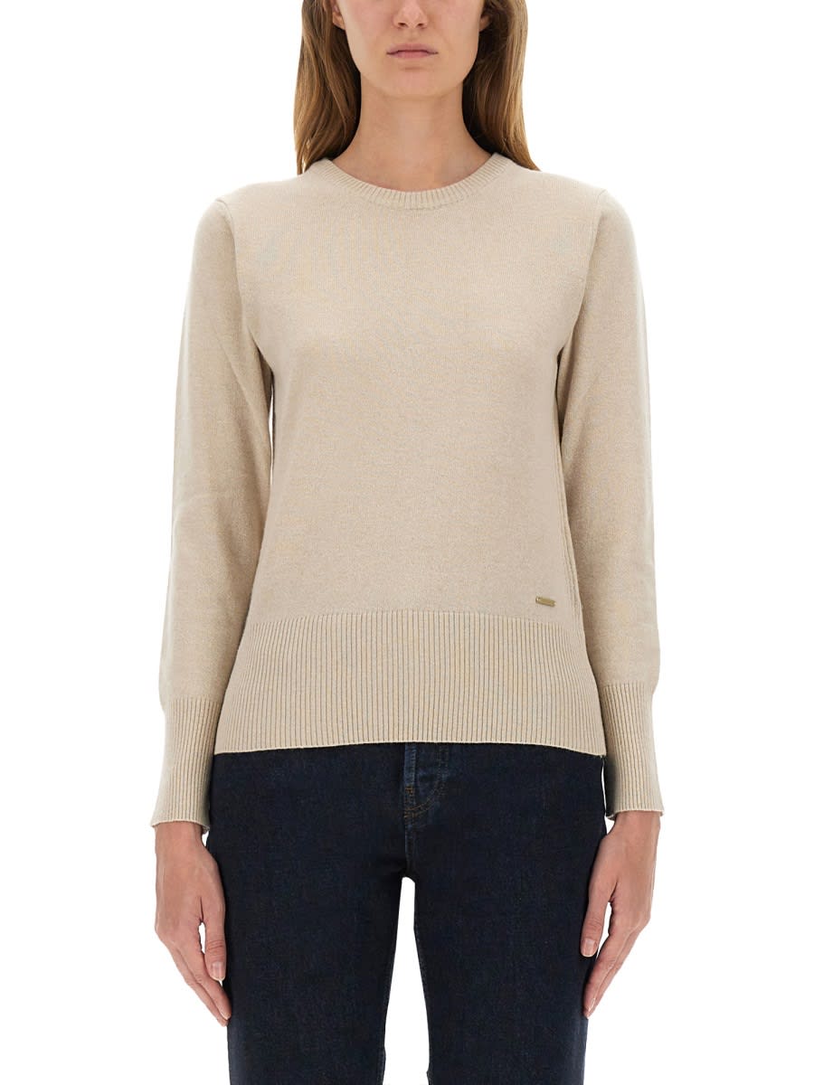 Woolrich Ribbed Sweater In Nude