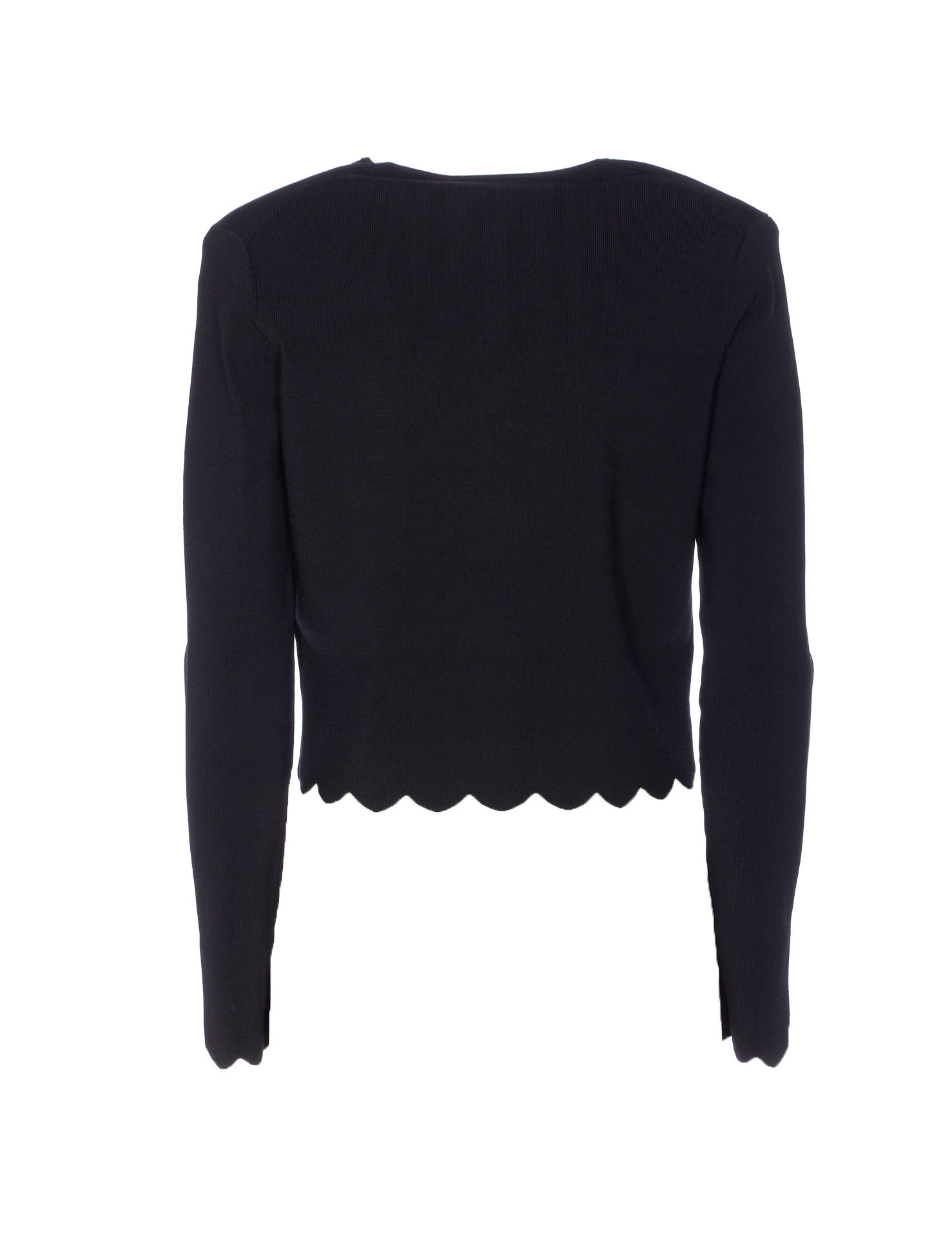Twinset Cropped Cardigan In Black