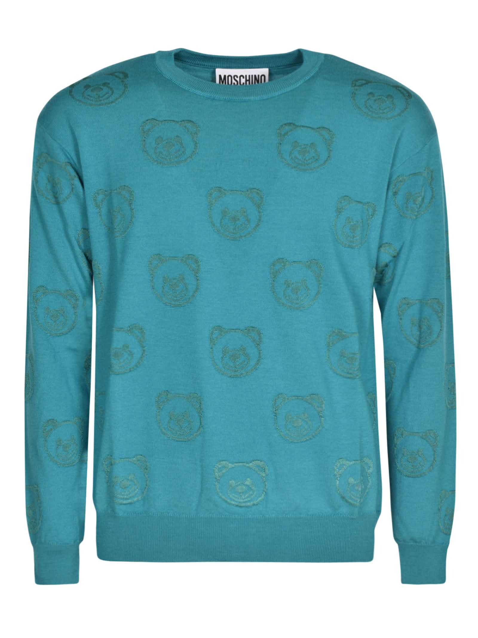 Moschino Bear Logo Ribbed Sweater