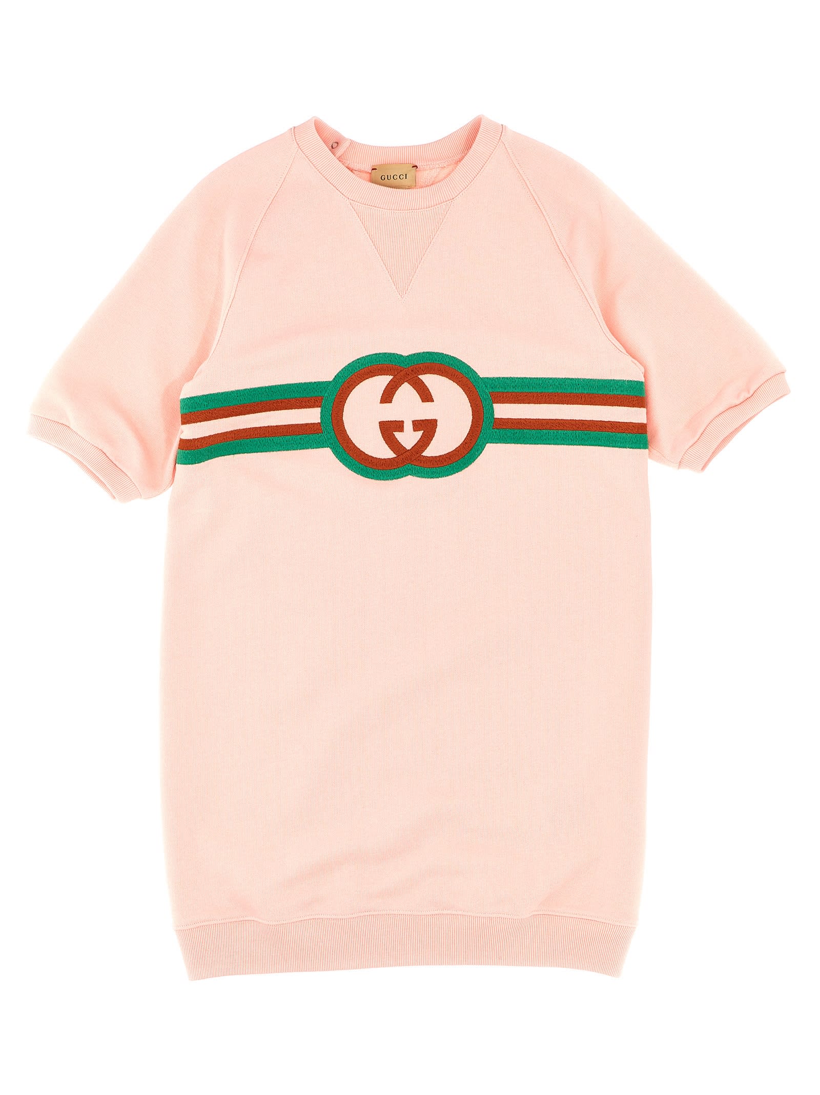 GUCCI EMBROIDERED LOGO DRESS