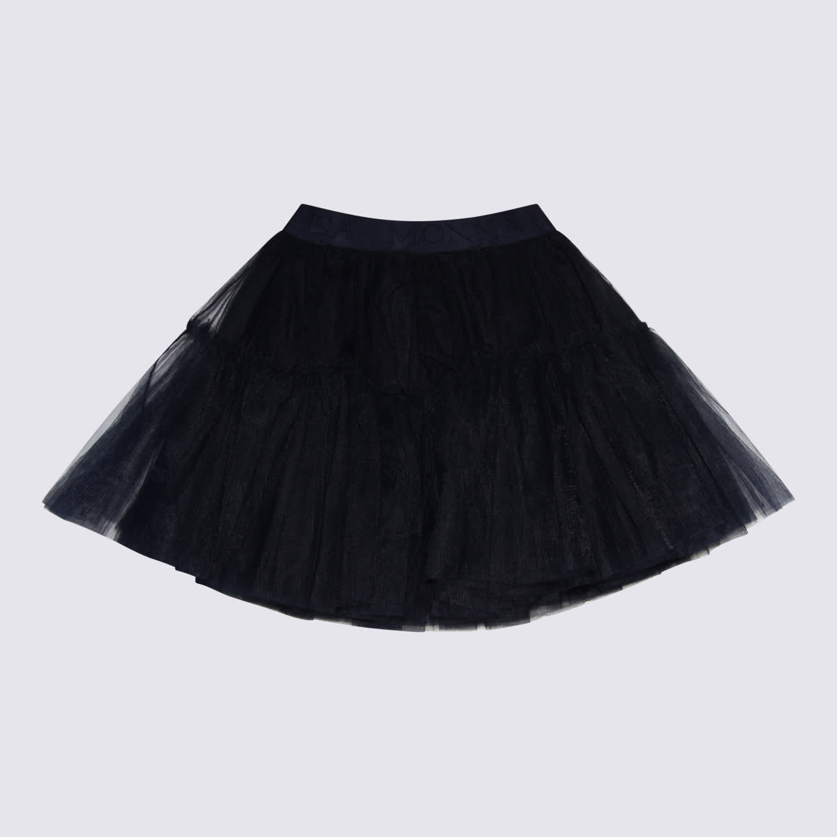 Monnalisa Kids' Deep Blue Mini Tulle Skirt In Blue Scuro